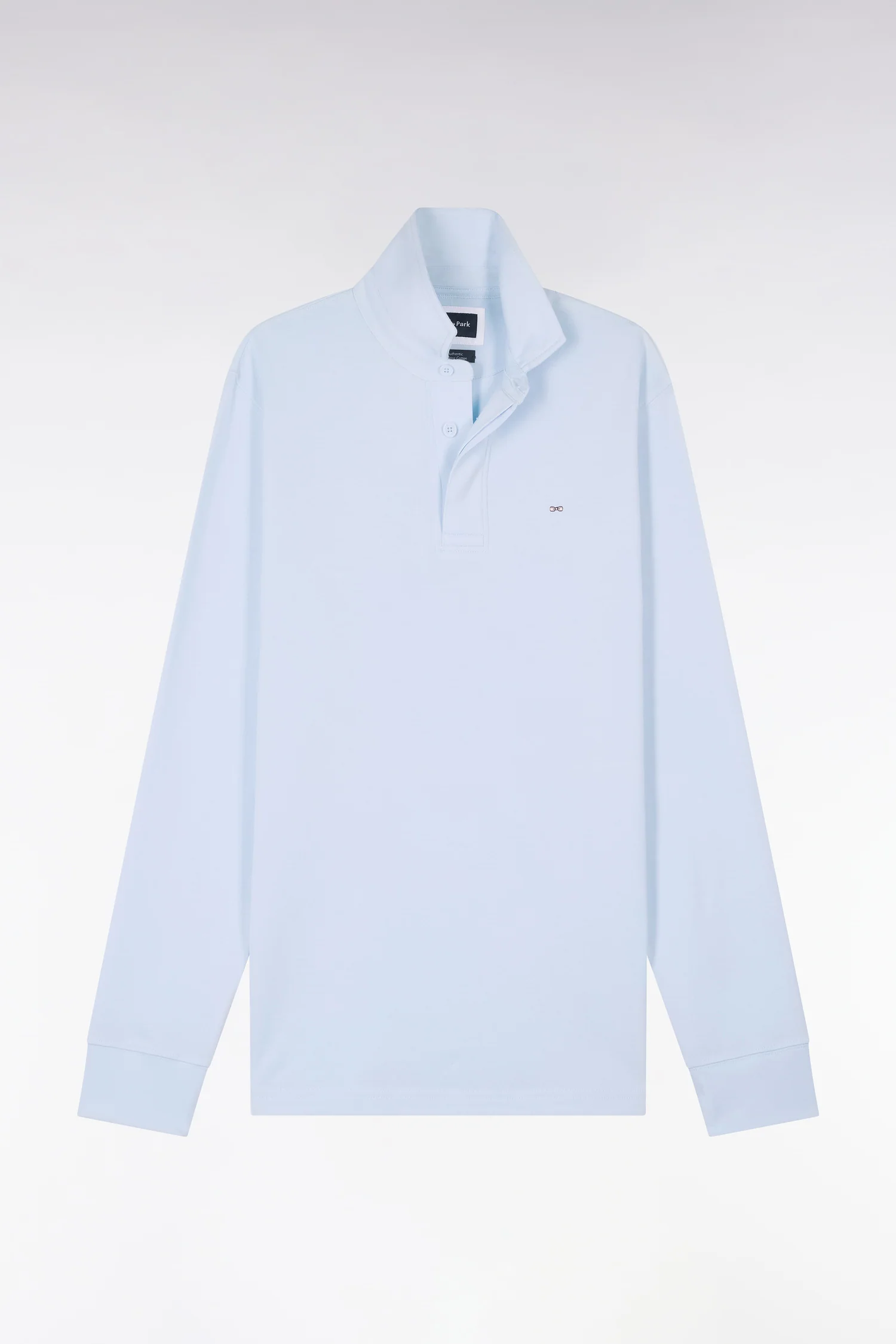 Maillot à manches longues en coton Pima bleu ciel - Image 2