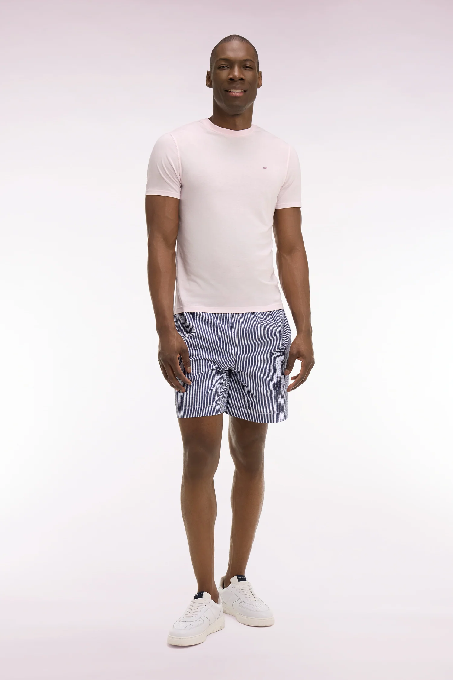 Maillot de bain en coton mélangé marine - Image 3