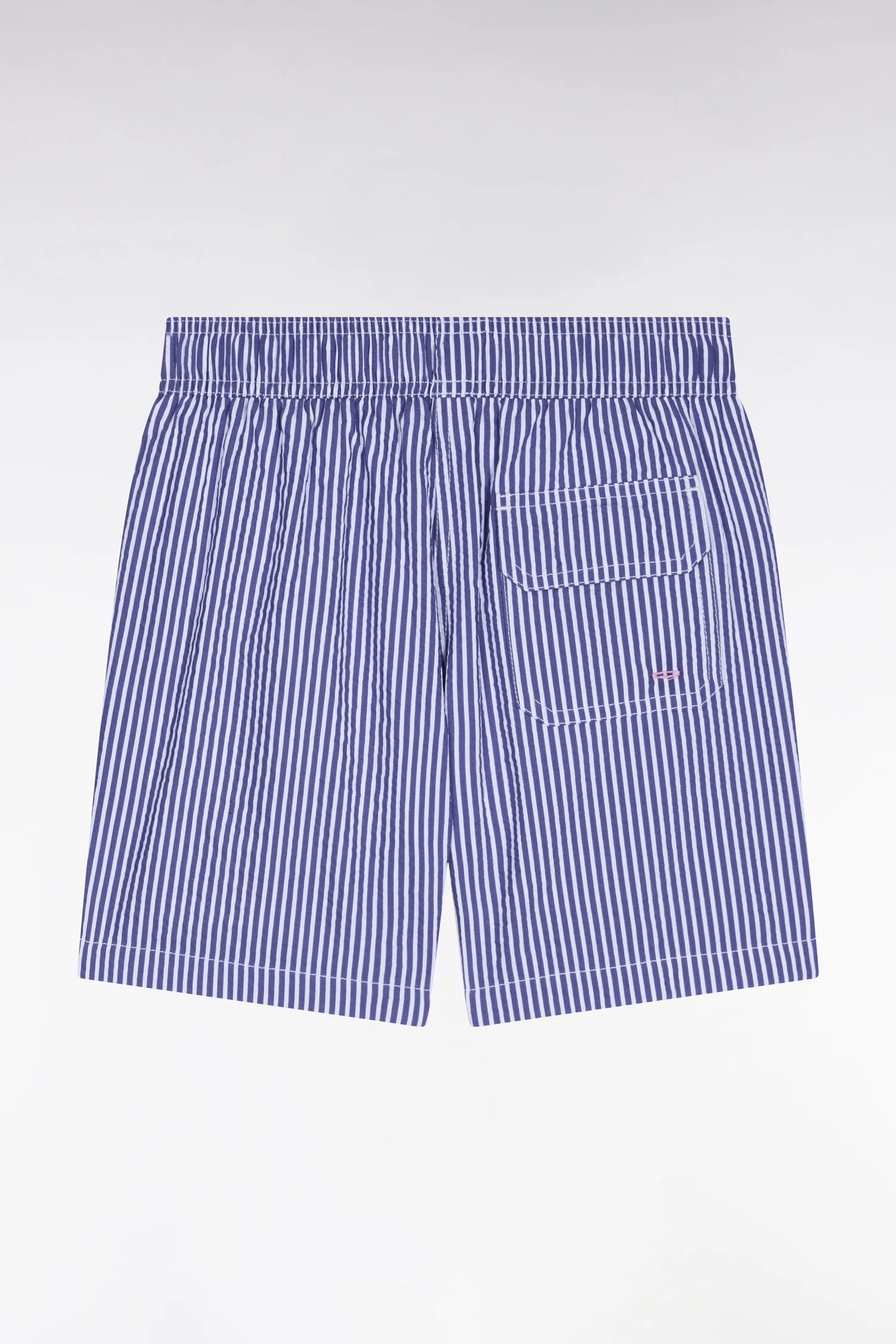 Maillot de bain en coton mélangé rayé marine