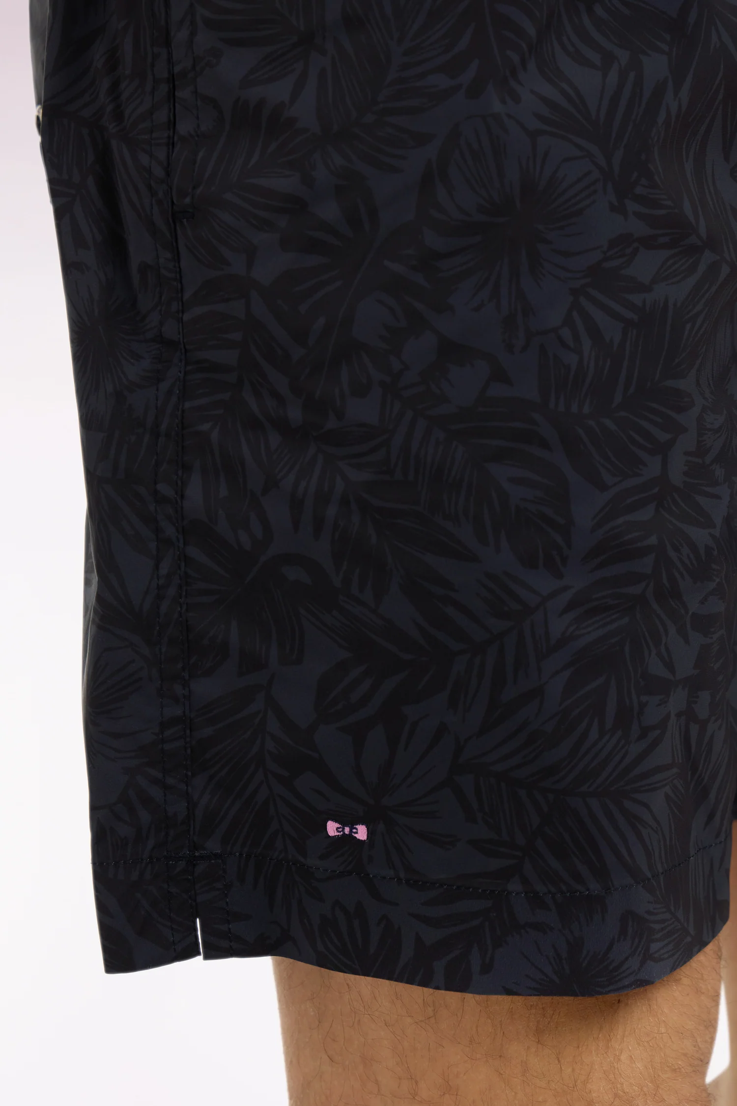 Maillot de bain marine à imprimé tropical - Image 4
