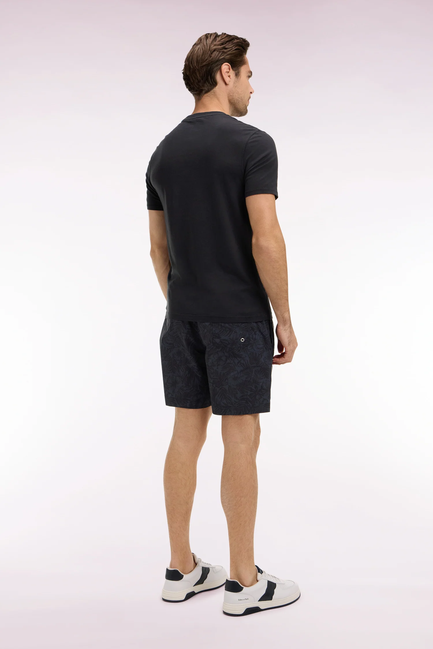Maillot de bain marine à imprimé tropical - Image 5