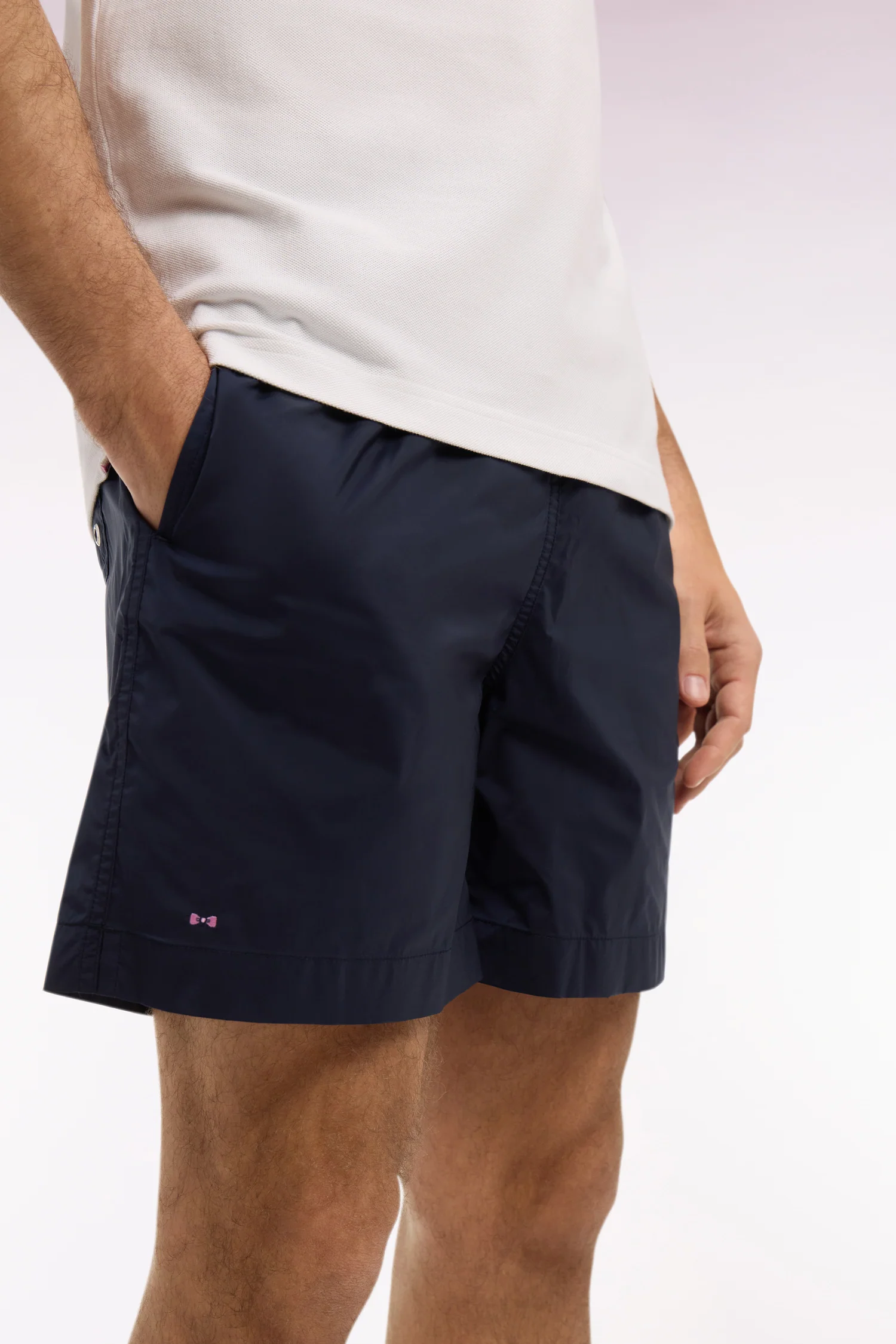 Maillot de bain uni marine - Image 4