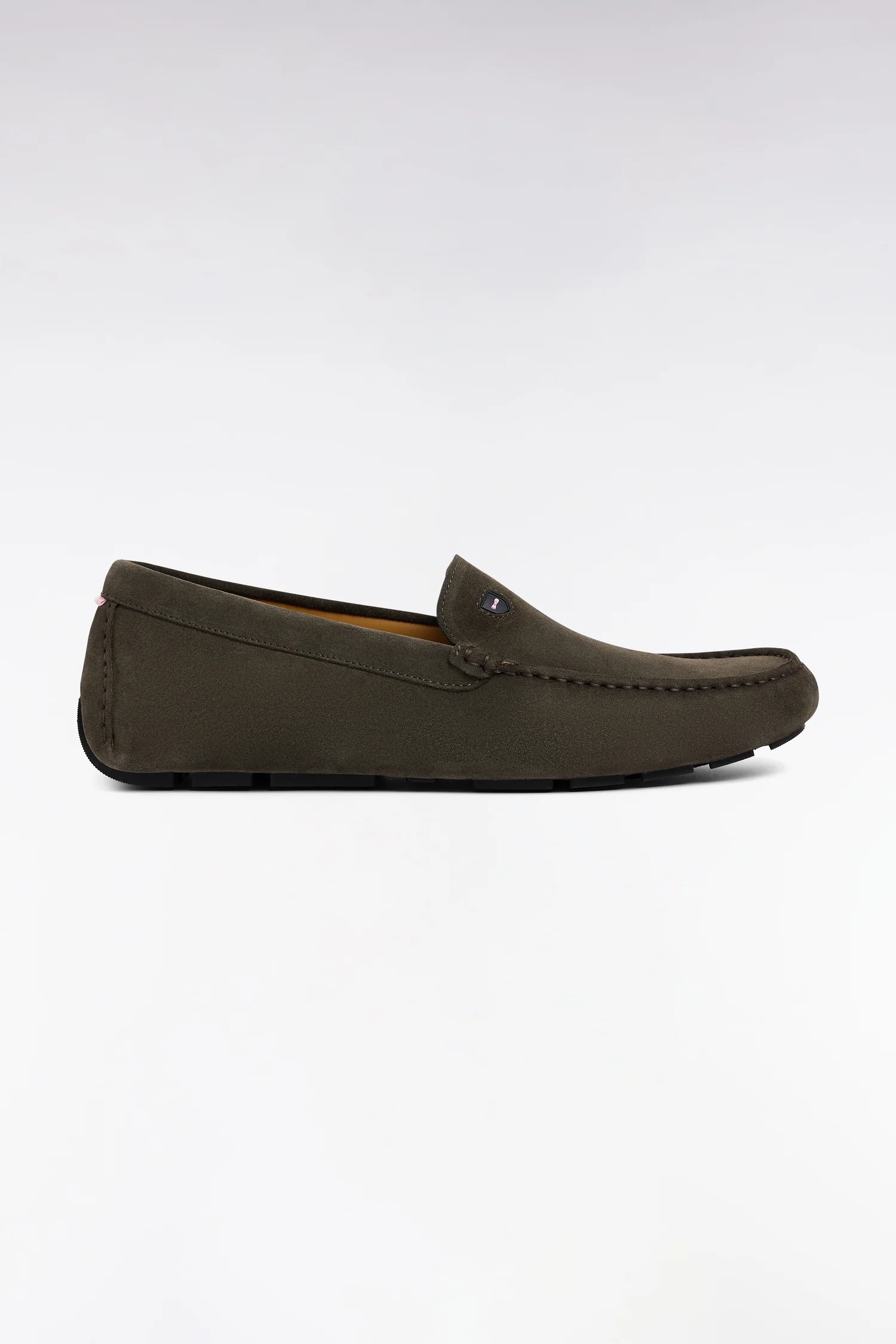 Mocassins en cuir suédé gris foncé
