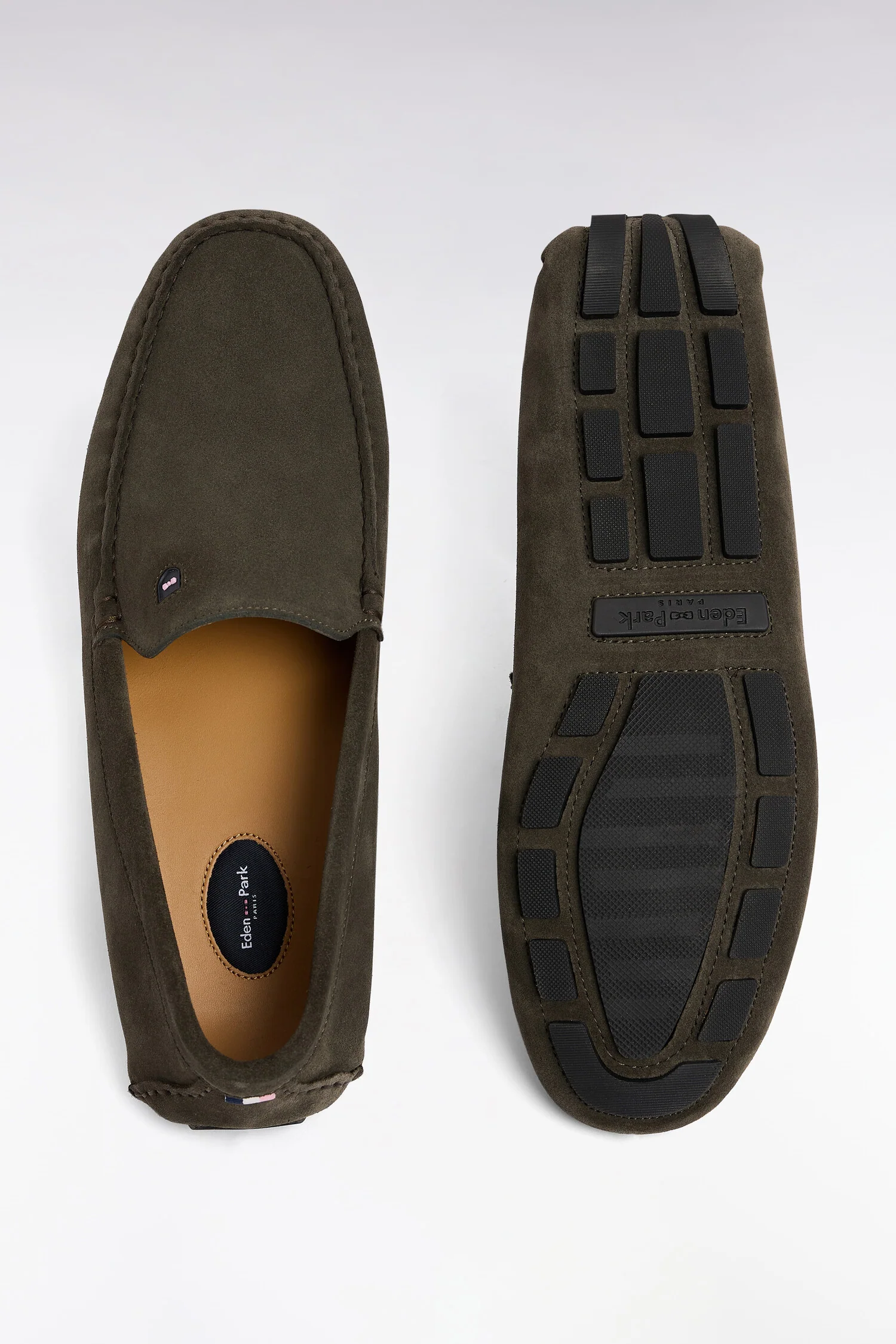Mocassins en cuir suédé gris foncé - Image 2