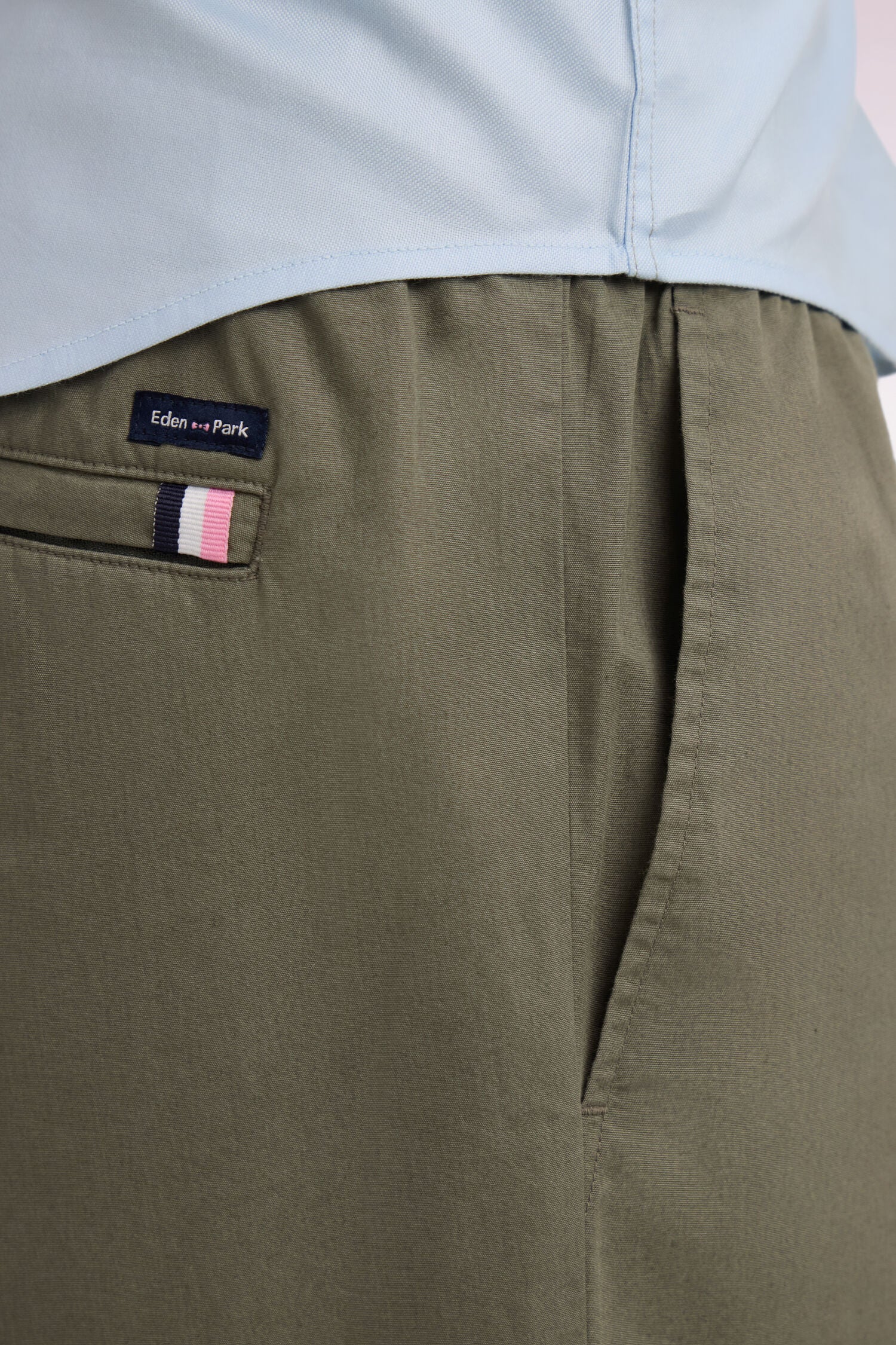 Pantalon en toile de coton kaki - Image 4