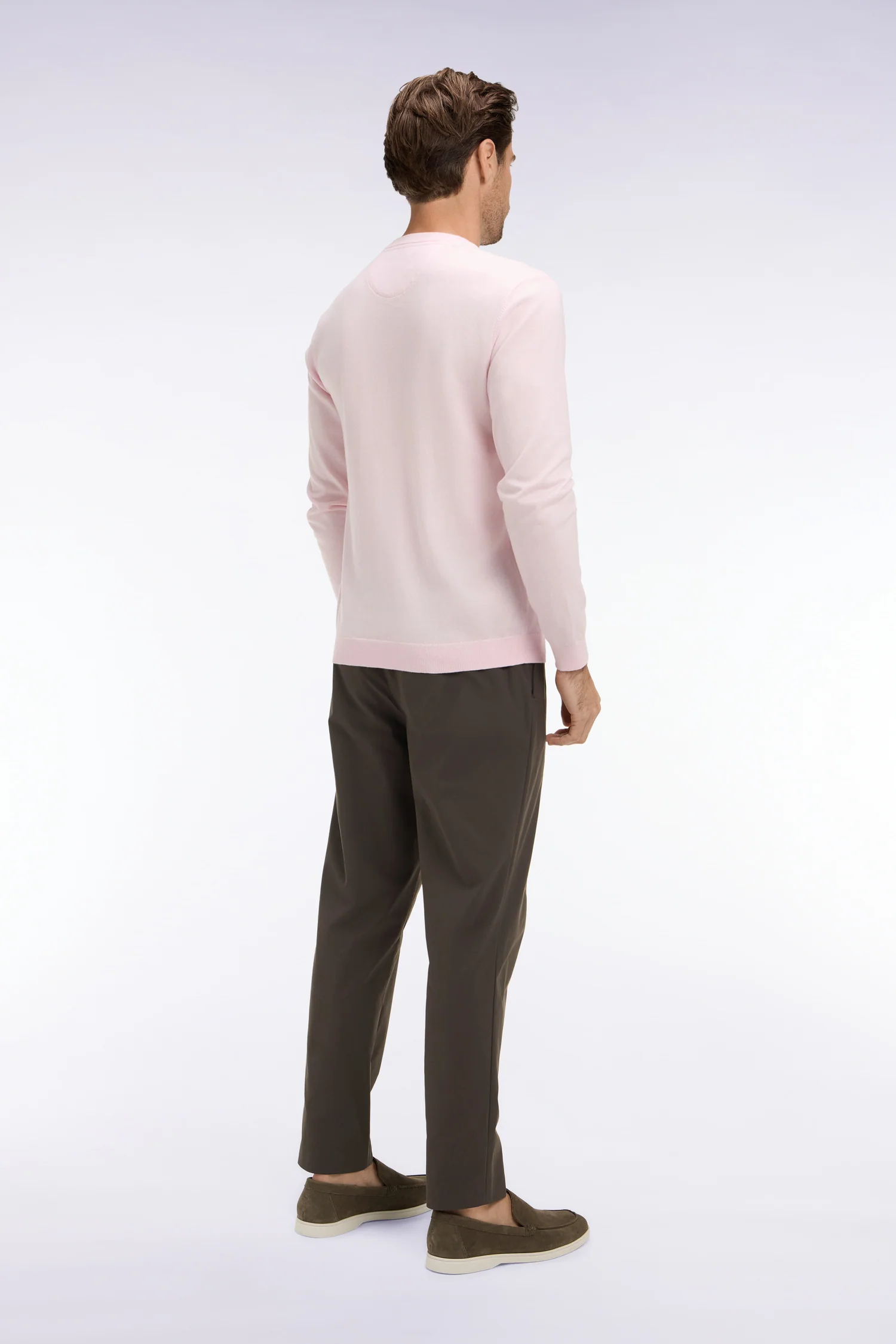 Pantalon taille élastiquée en tissu technique gris coupe Modern - Image 5