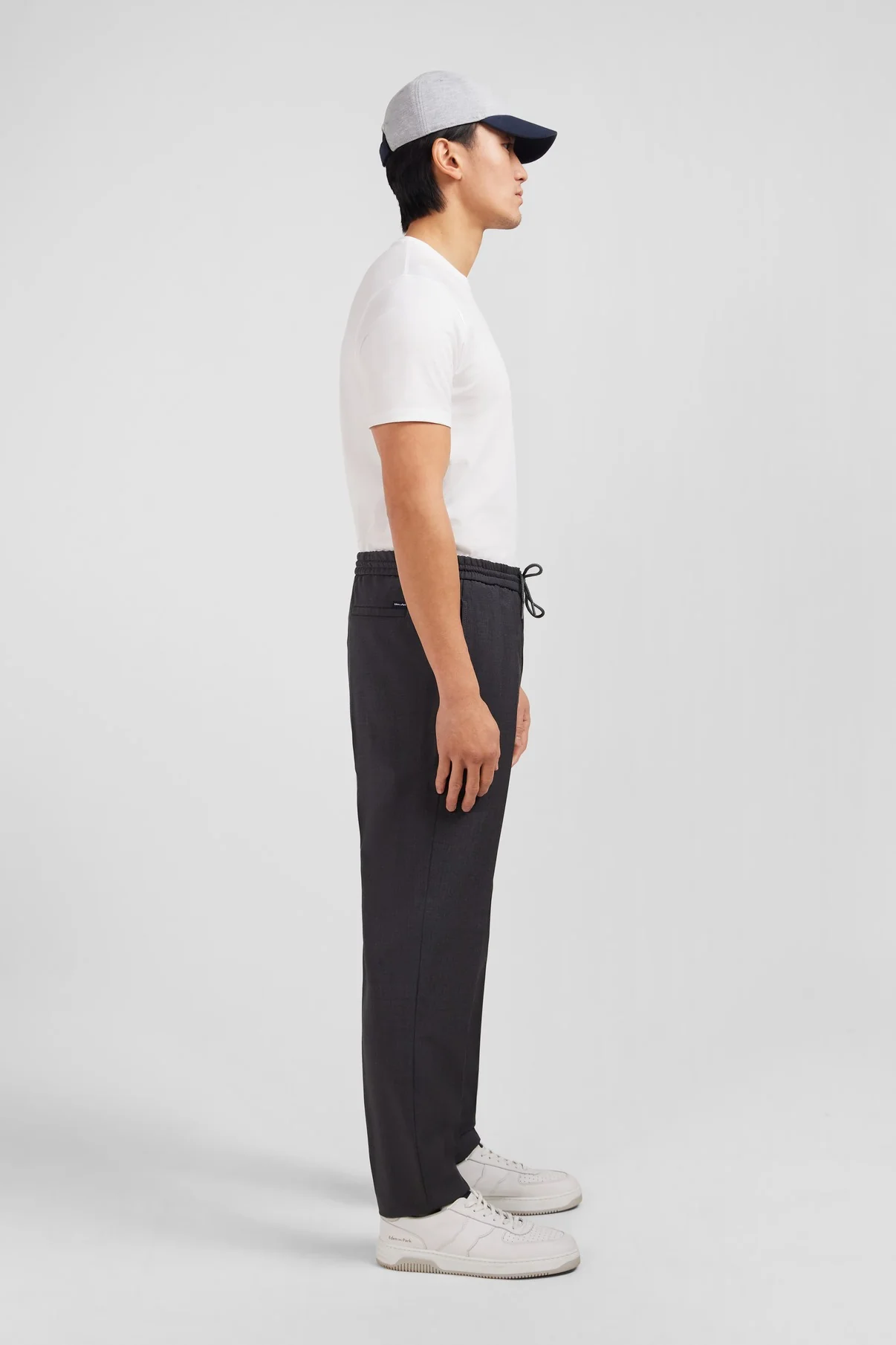 Pantalon taille élastiquée gris - Image 4