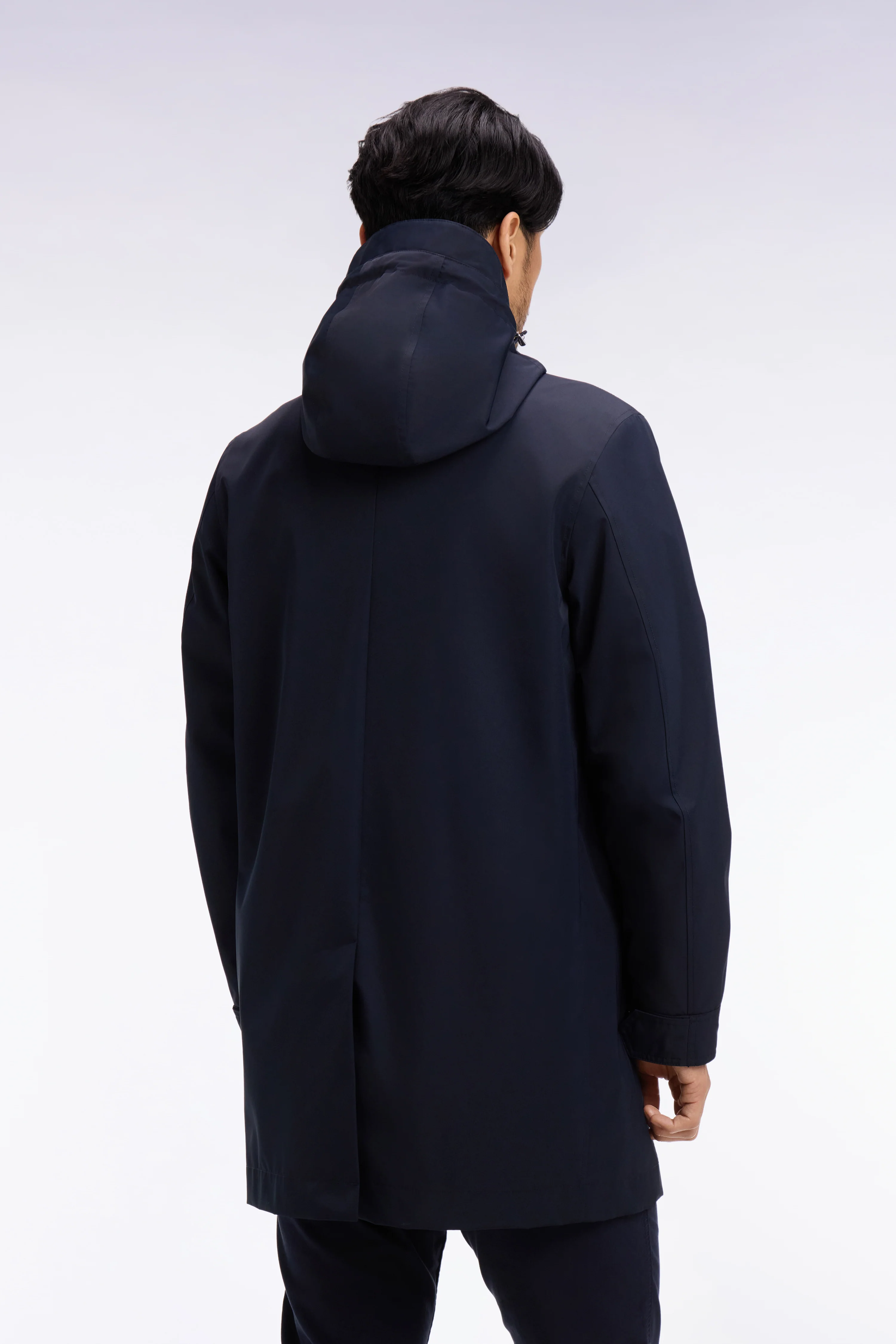 Parka Ă capuche en nylon marine - Image 5