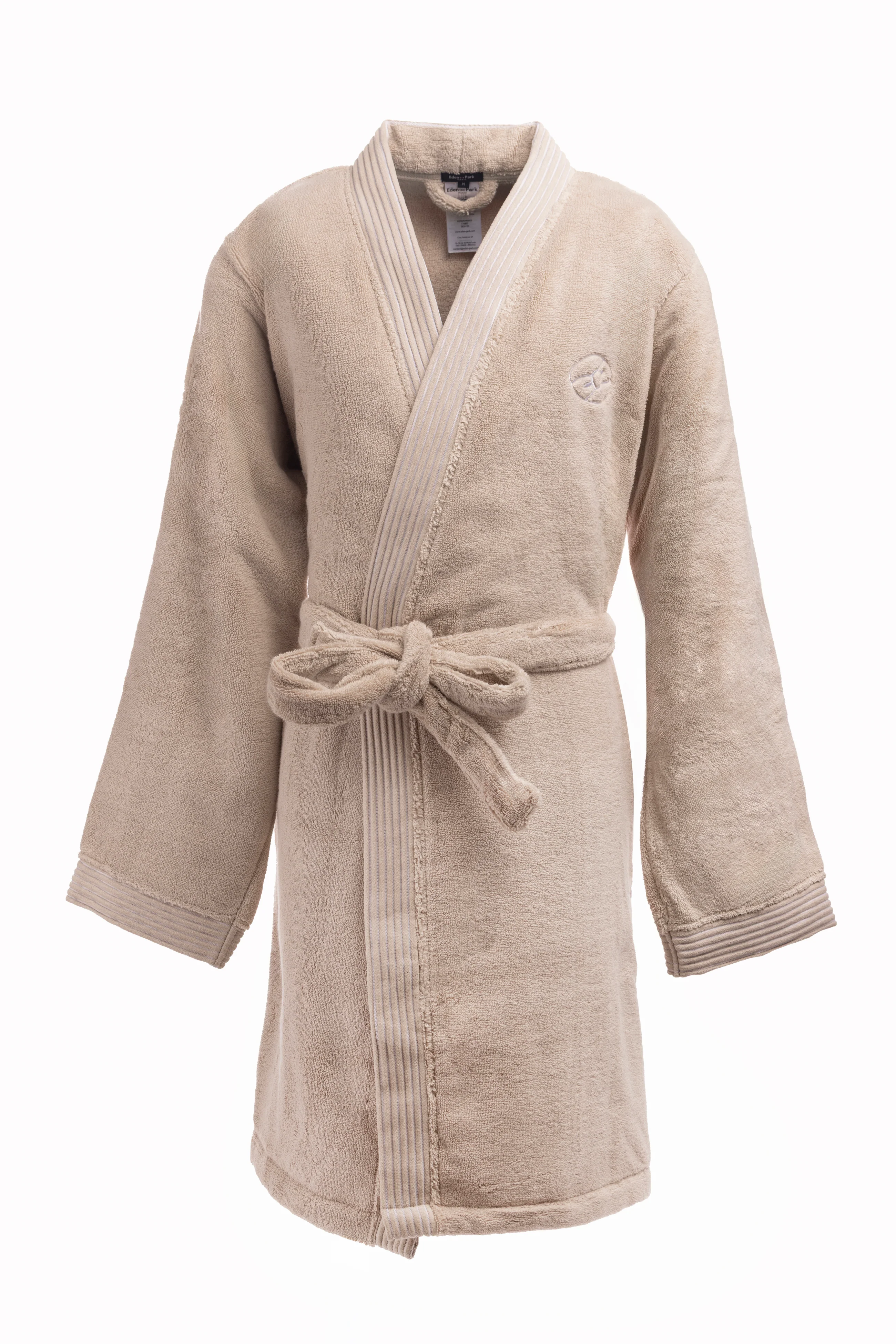 Peignoir en coton éponge beige