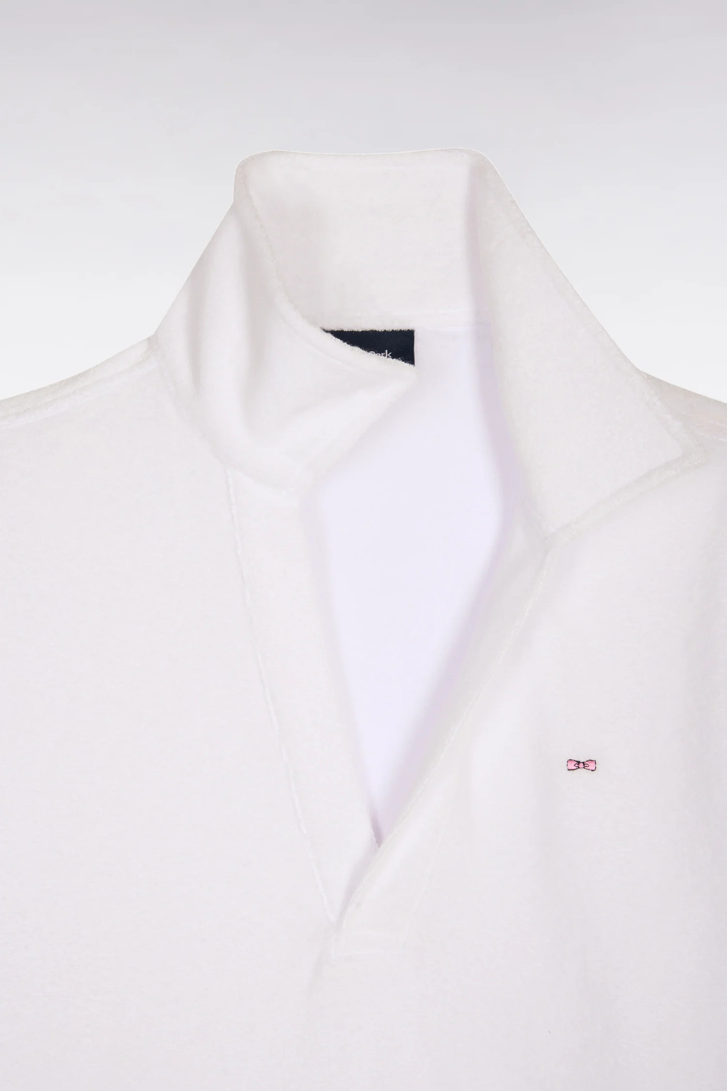 Polo à manches courtes en coton éponge blanc coupe regular - Image 6