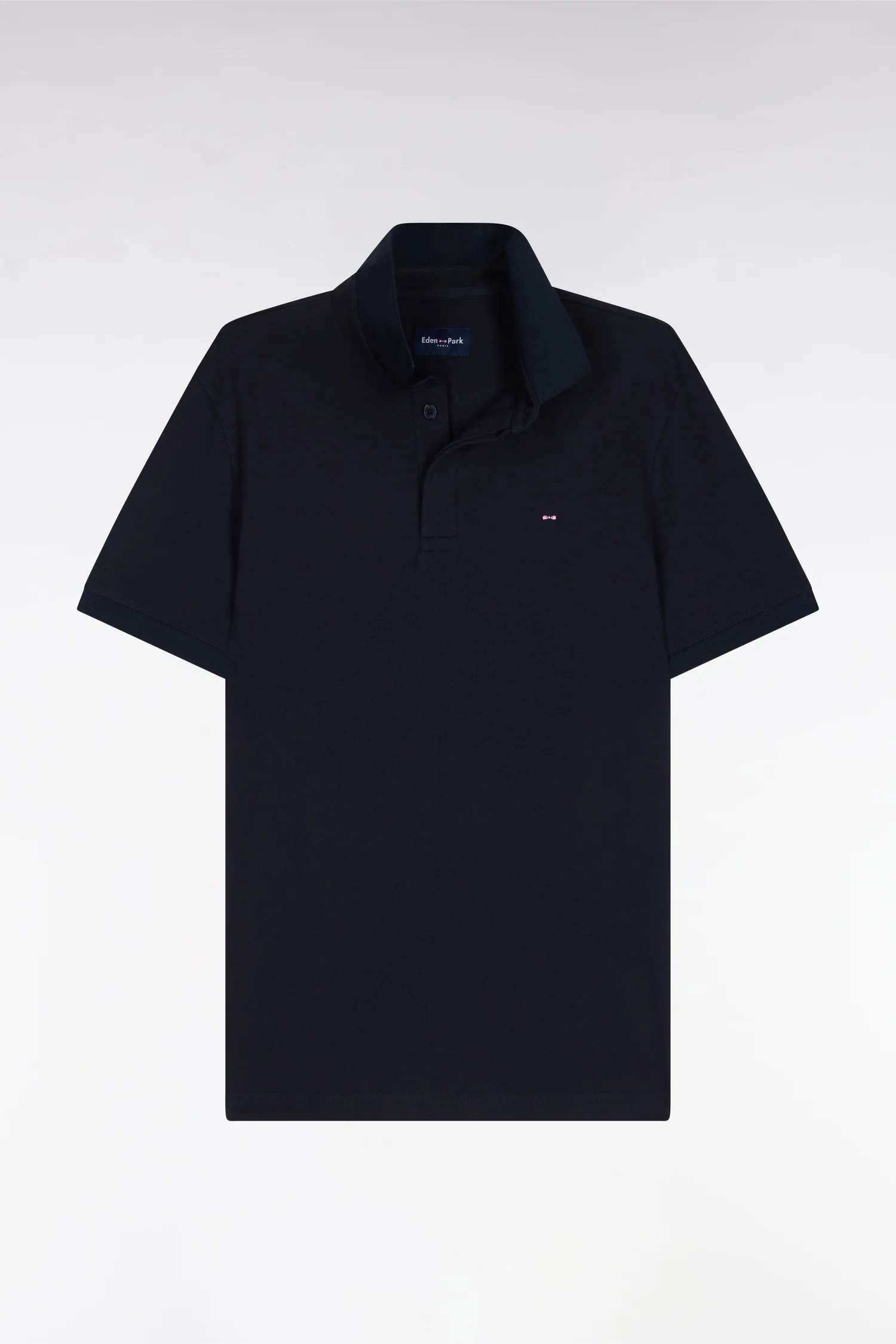 Polo Ă manches courtes en coton marine coupe slim - Image 2