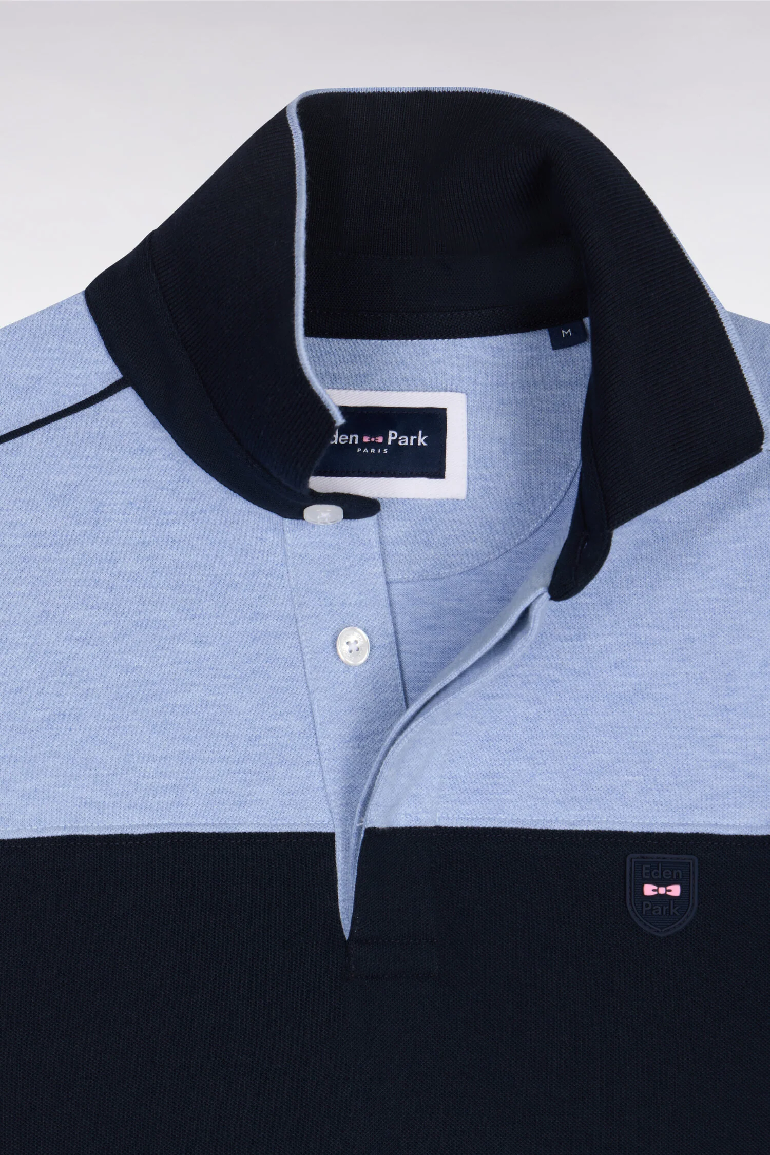 Polo à manches courtes en coton stretch ciel coupe slim - Image 6