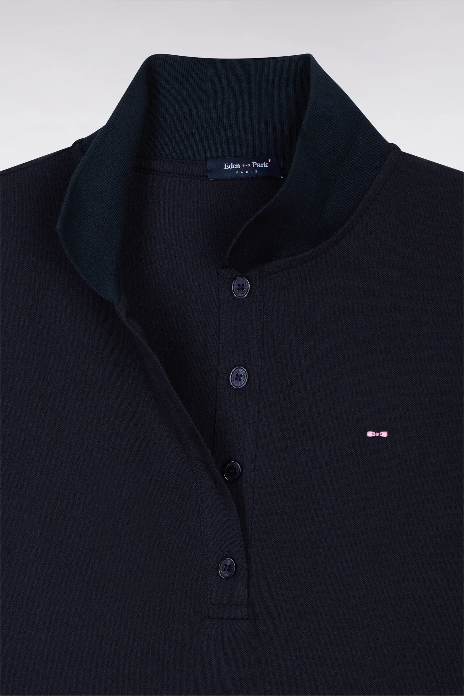 Polo à manches courtes en coton stretch marine - Image 6