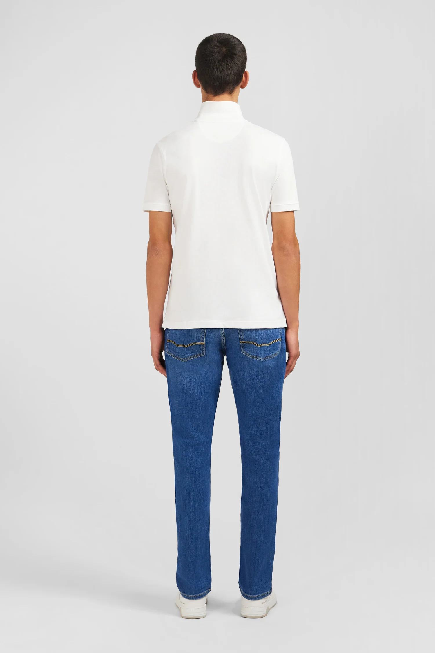 Polo blanc en coton pima stretch - Image 6