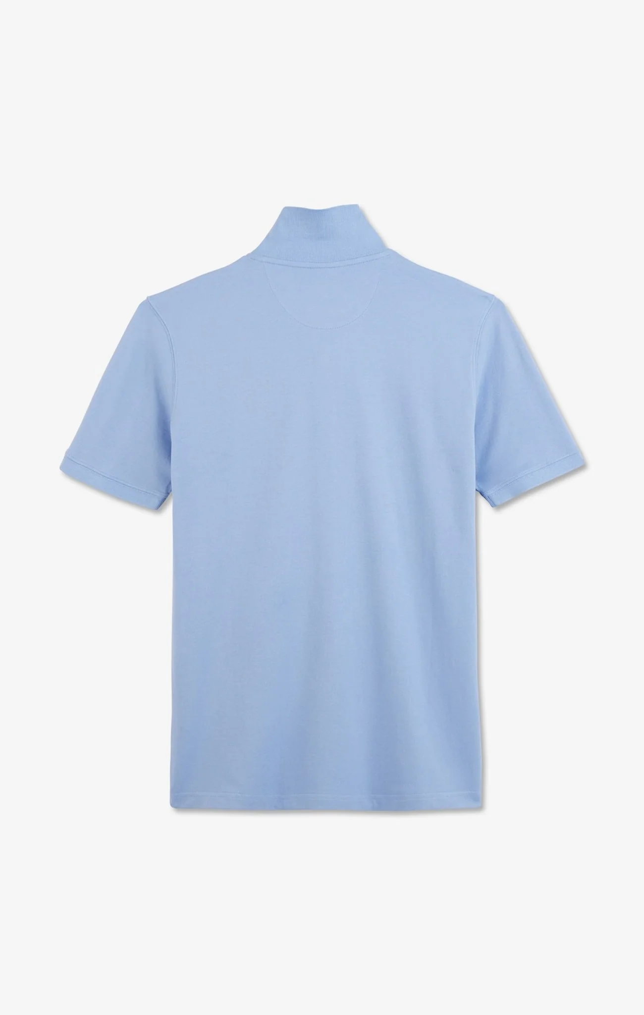 Polo bleu en coton pima stretch - Image 4