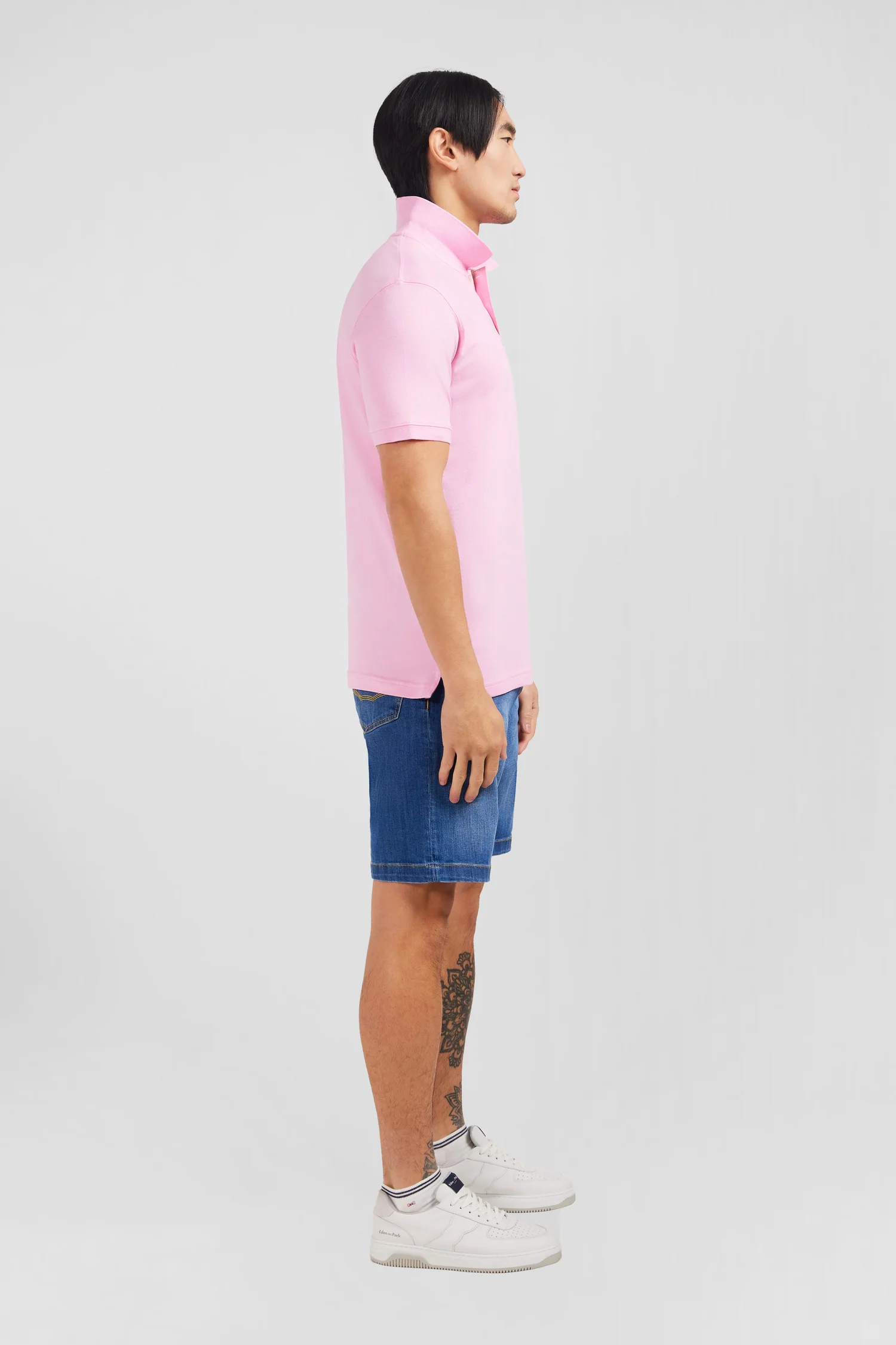 Polo rose en coton pima stretch - Image 5