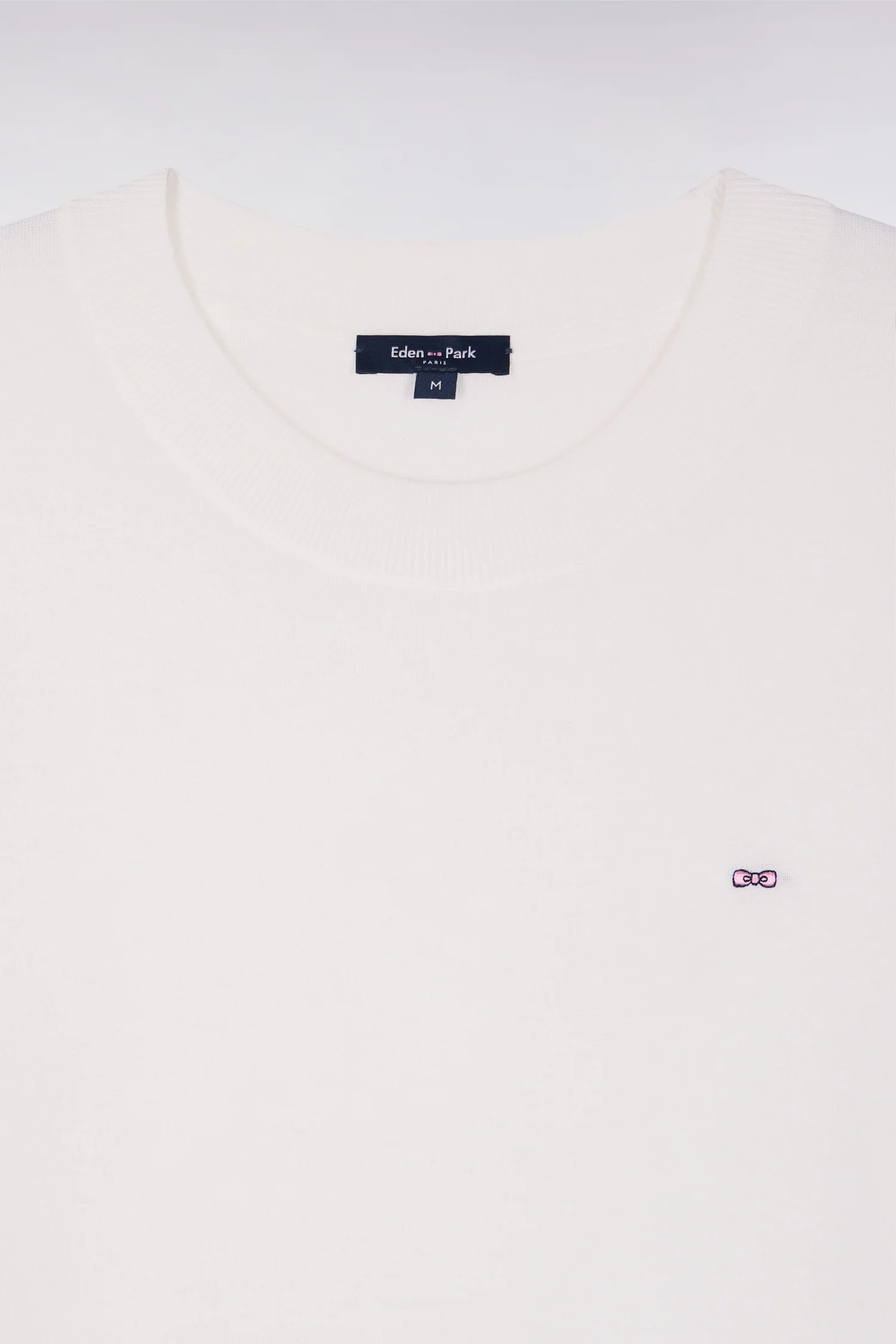 Pull à manches courtes blanc coupe regular - Image 6