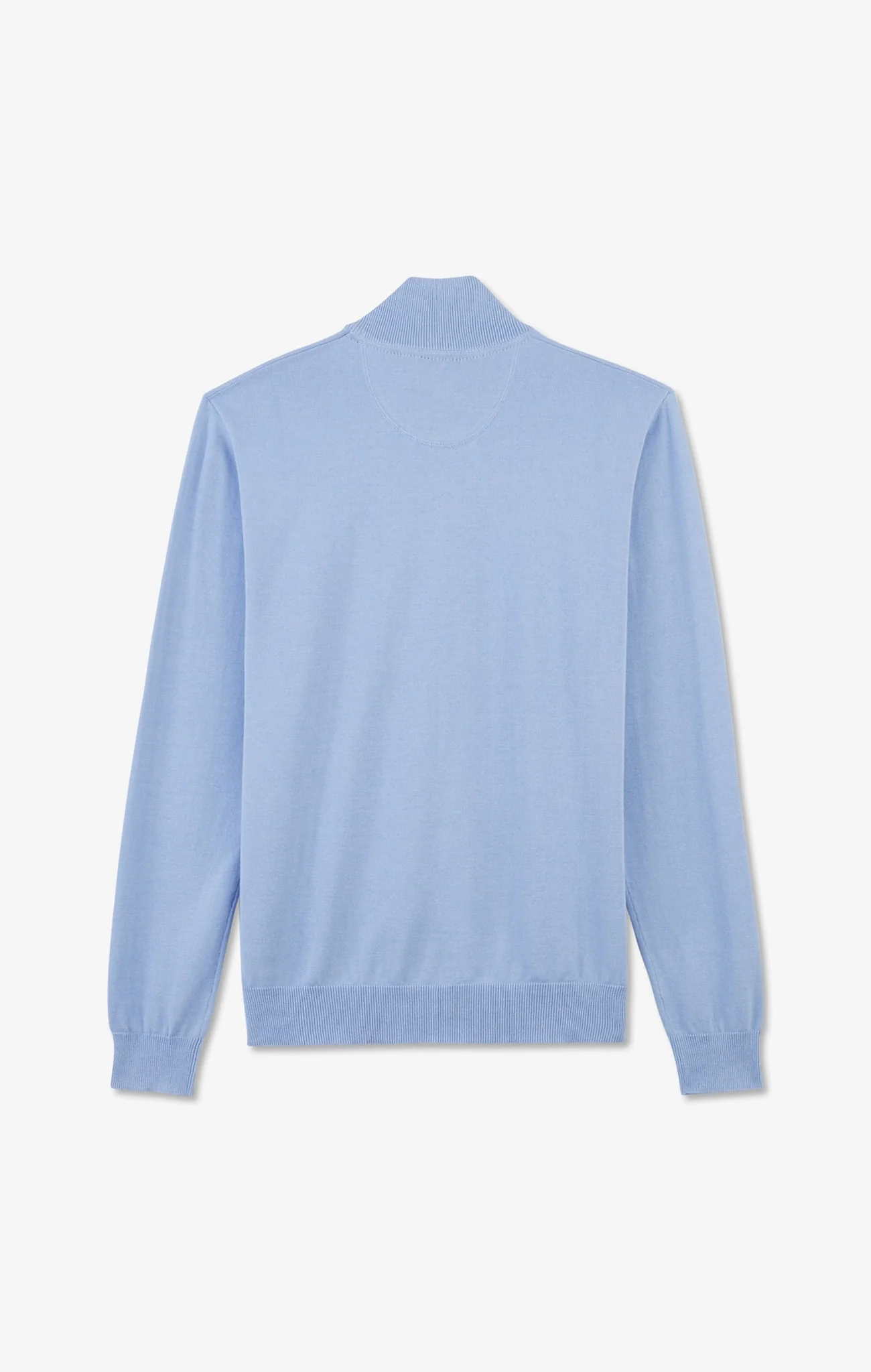 Pull bleu à col camionneur en coton - Image 4