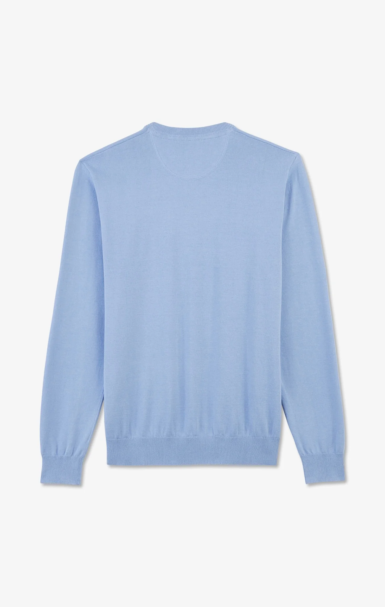 Pull bleu à col rond en coton - Image 4