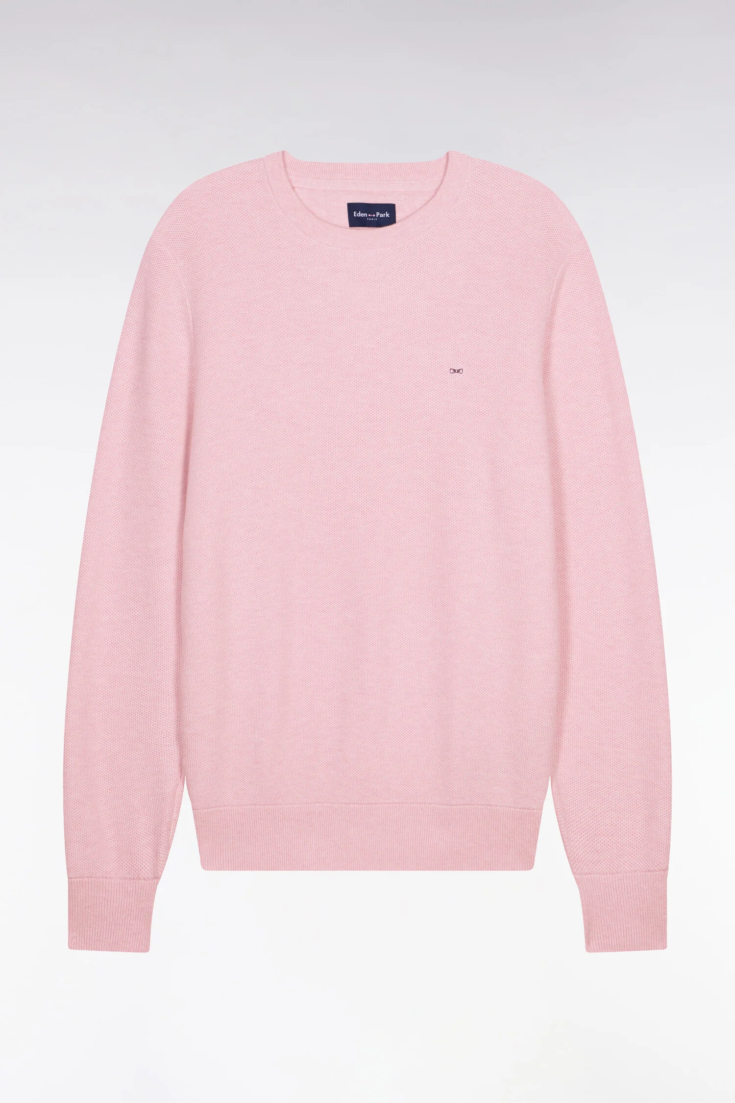 Pull col rond en coton rose - Image 2