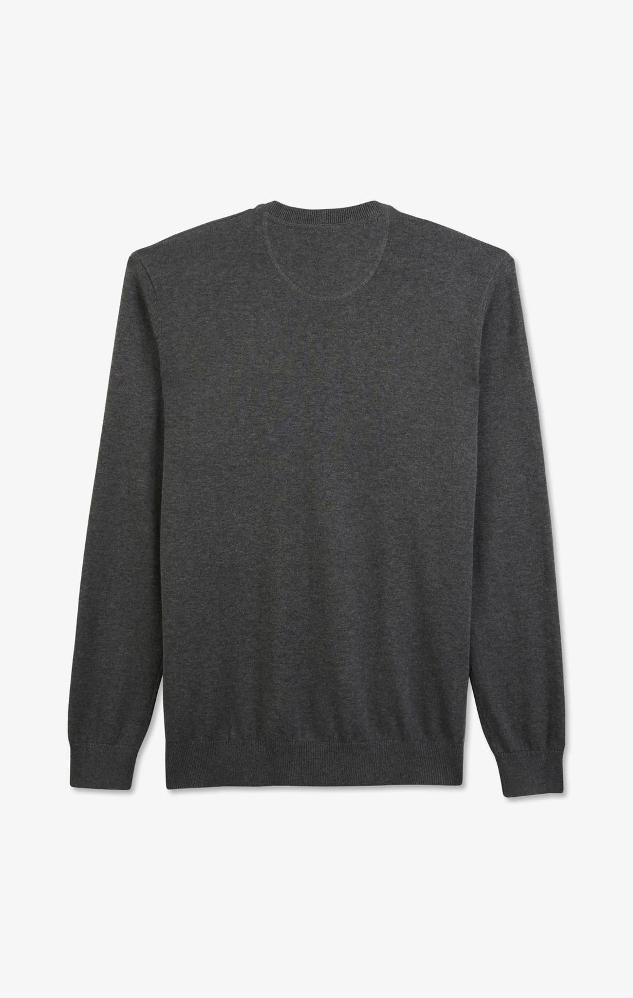 Pull gris à col rond en coton - Image 4