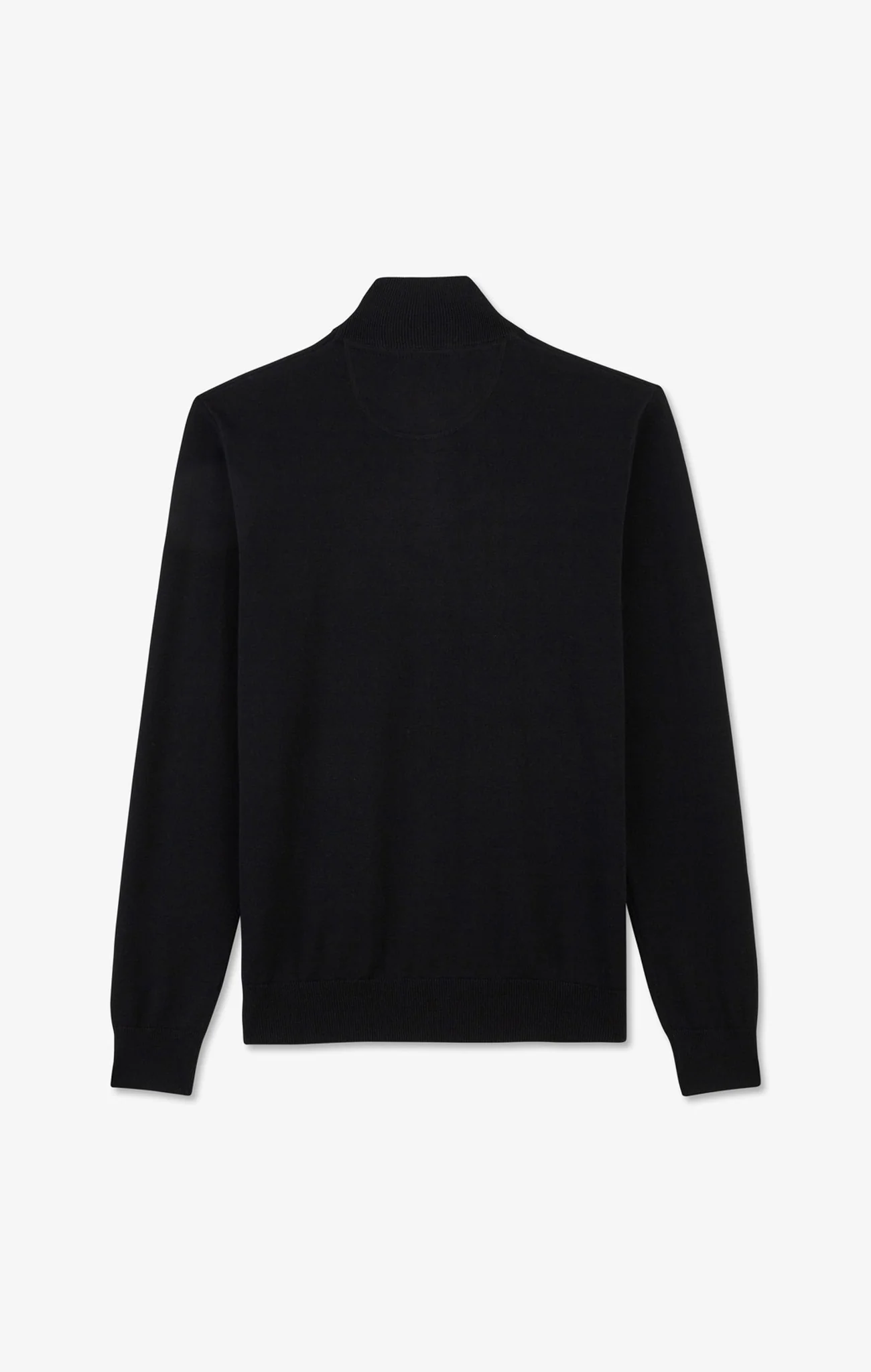 Pull noir à col camionneur en coton - Image 6