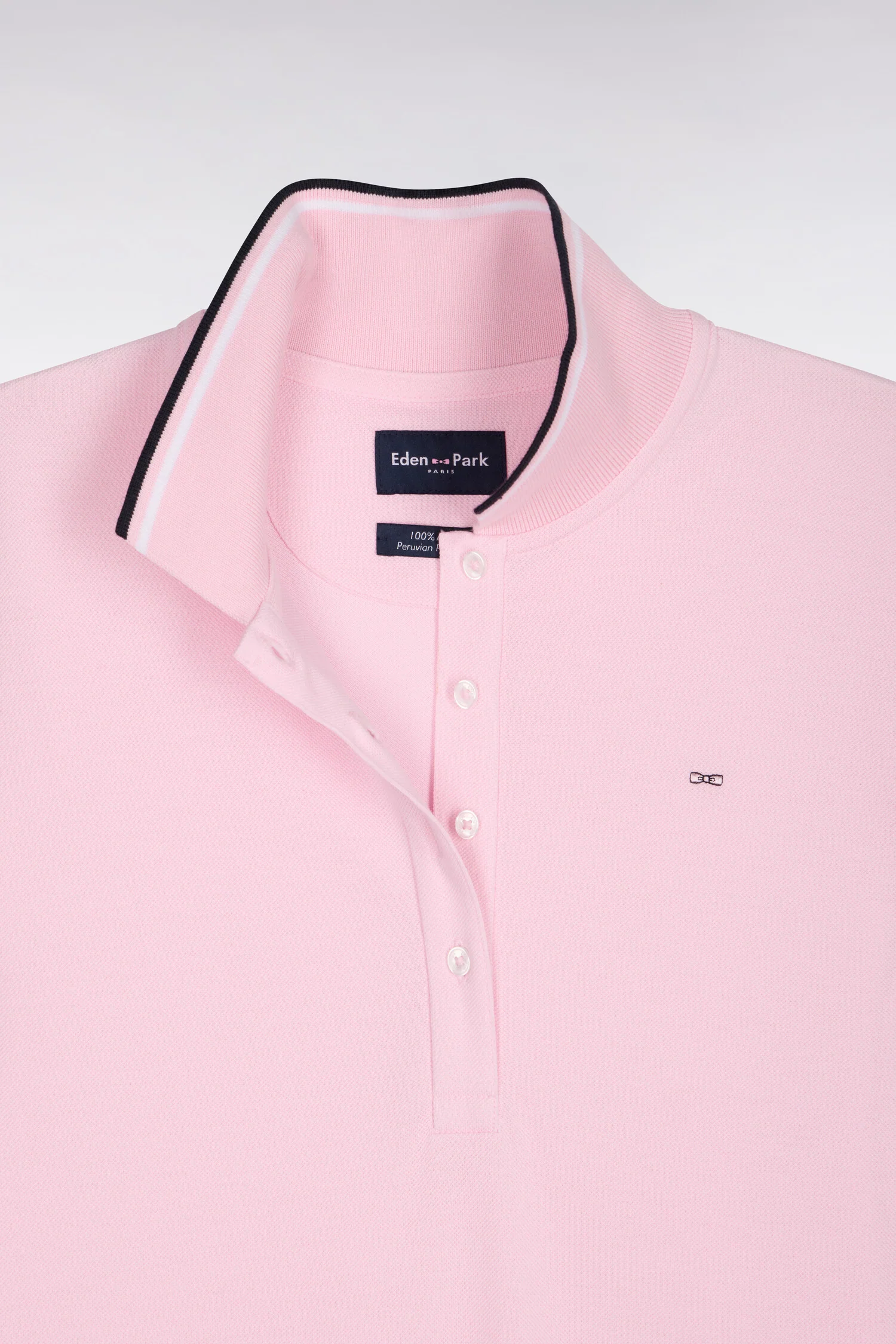 Robe polo en coton rose coupe droite - Image 6
