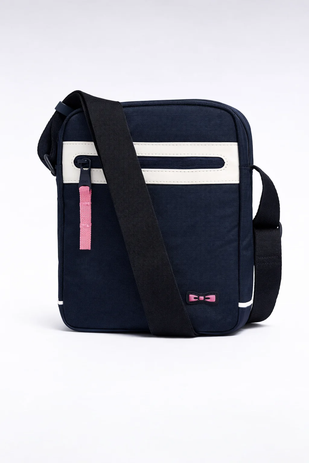 Sacoche bimatière marine colorblock