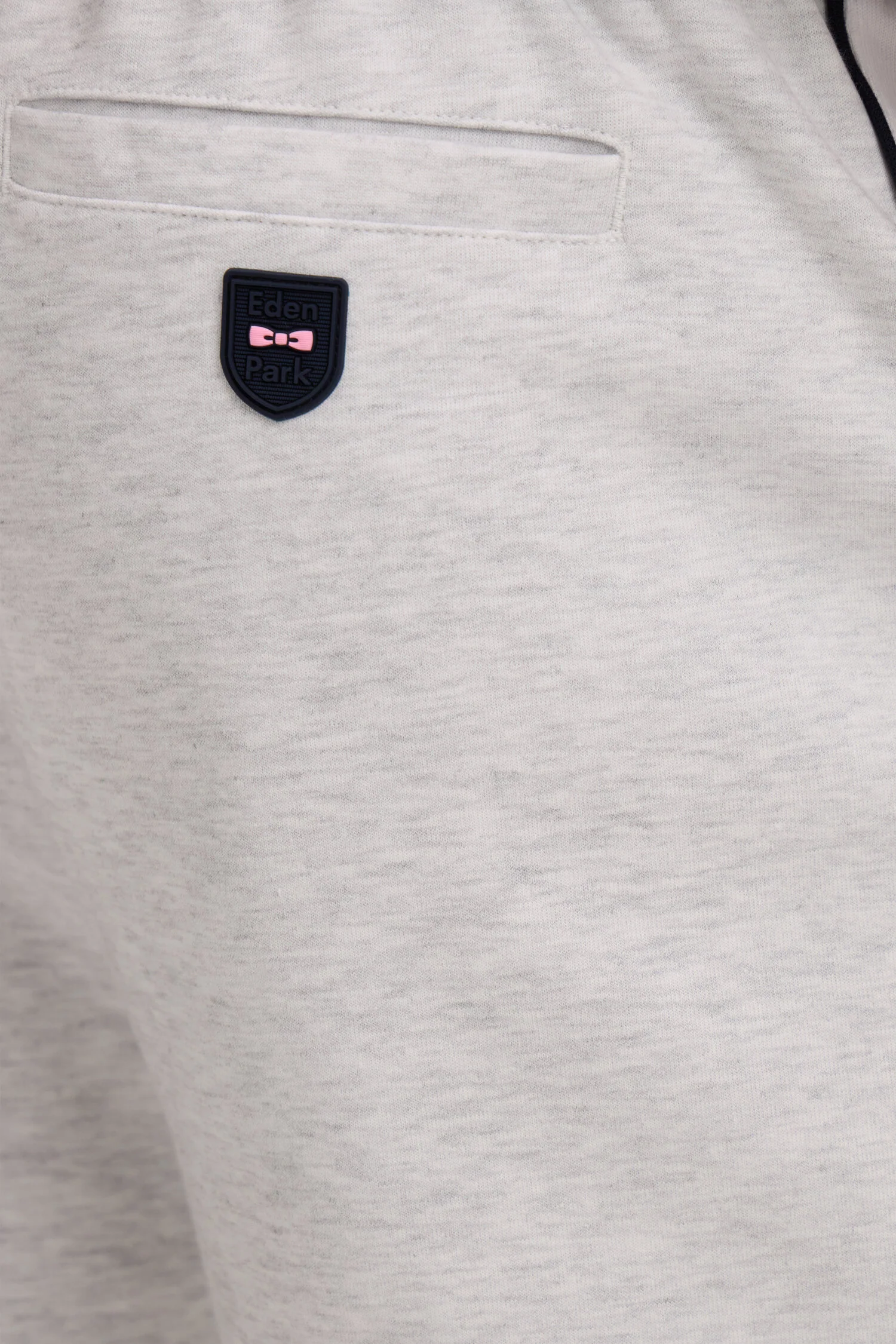 Short en interlock à découpes gris et blanc - Image 4