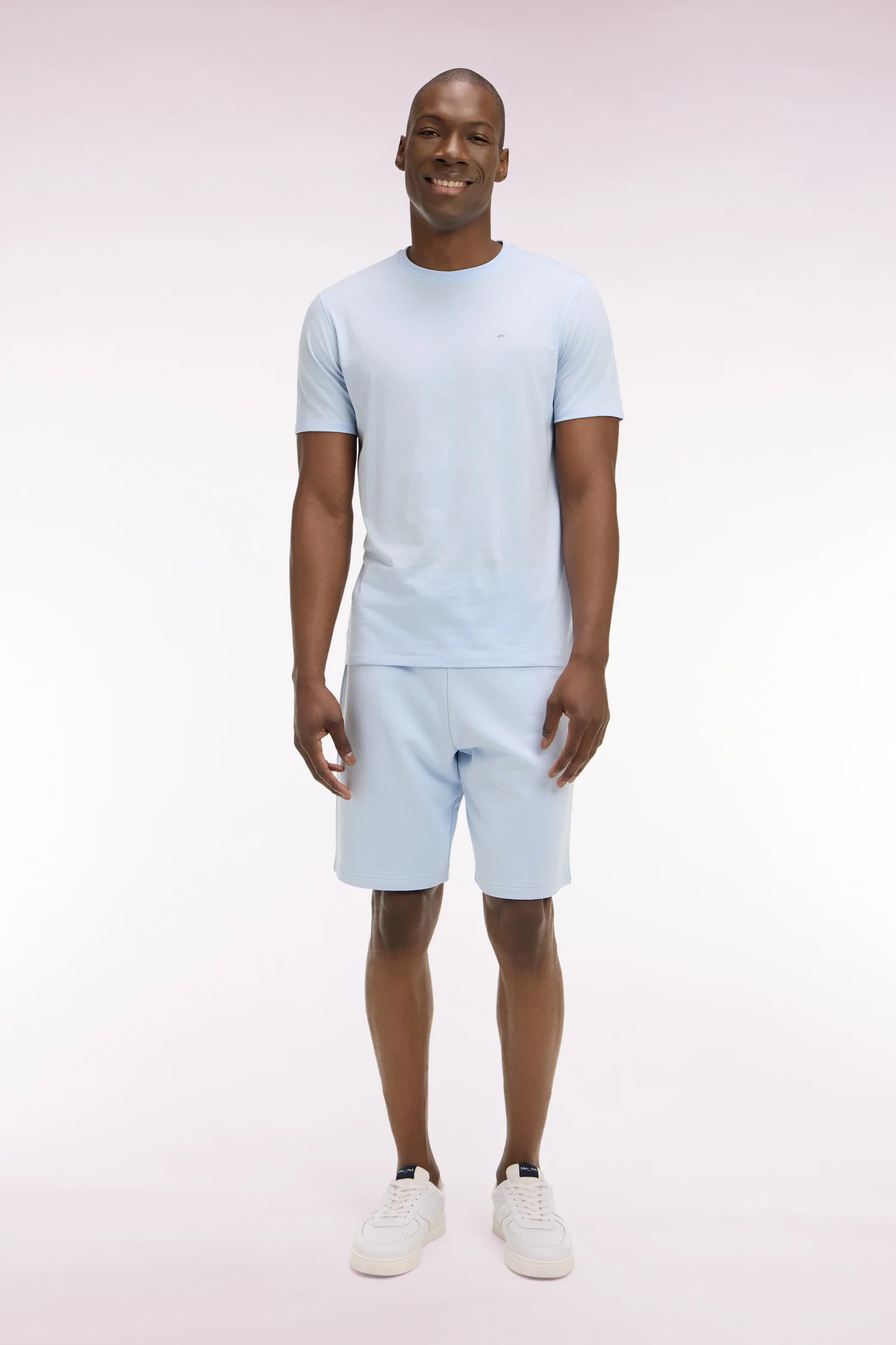 Short en molleton coton ciel - Image 3