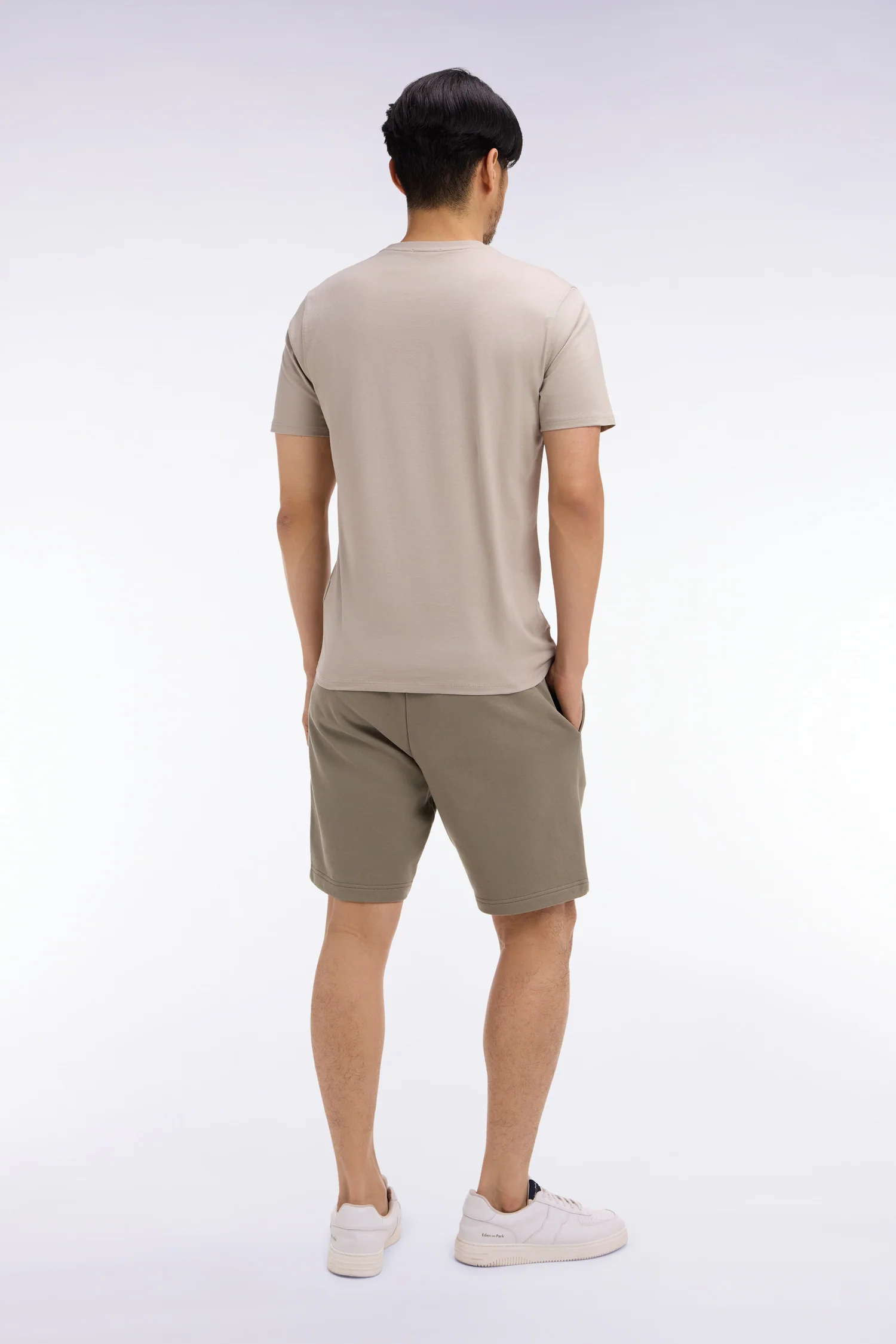 Short en molleton coton kaki - Image 5