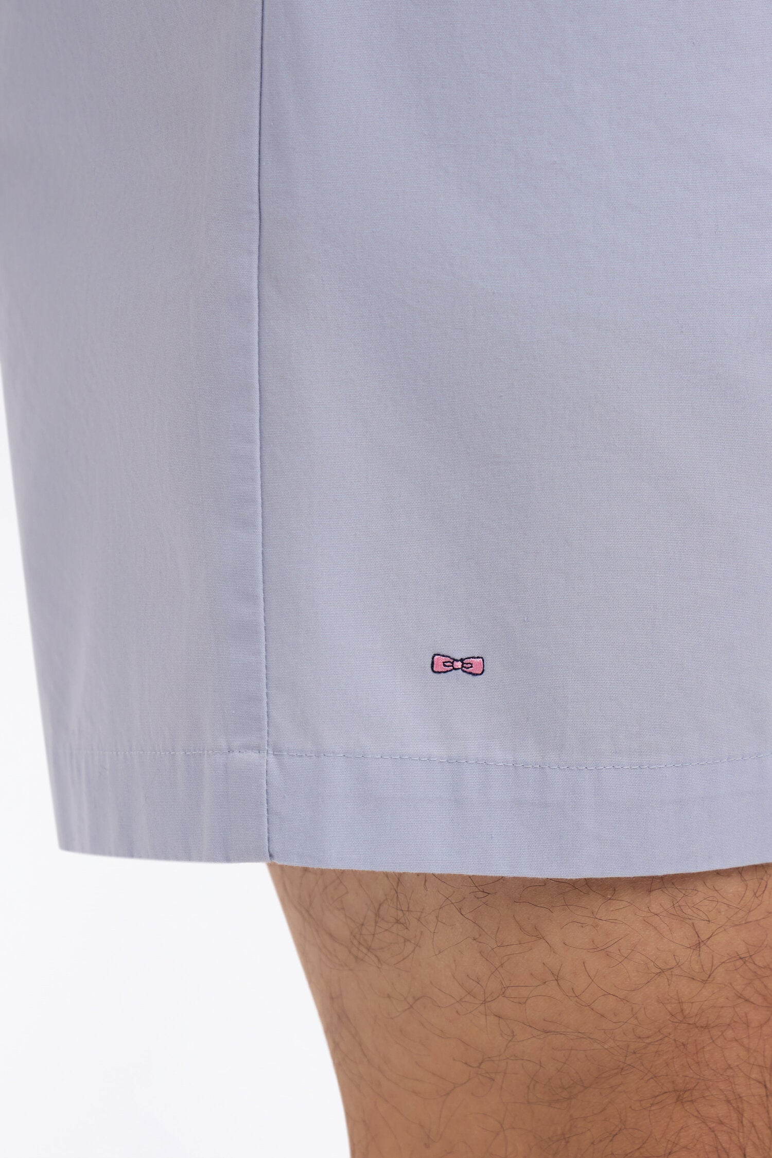 Short en popeline de coton gris clair - Image 4