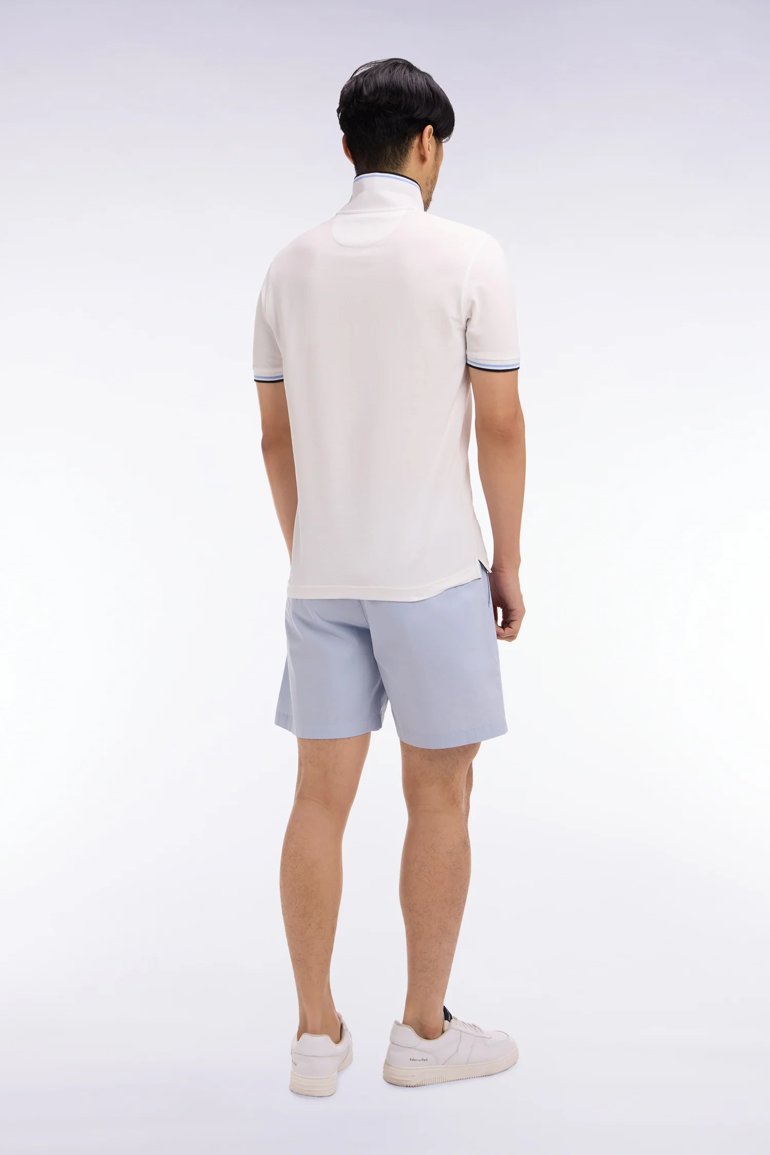 Short en popeline de coton gris clair - Image 5