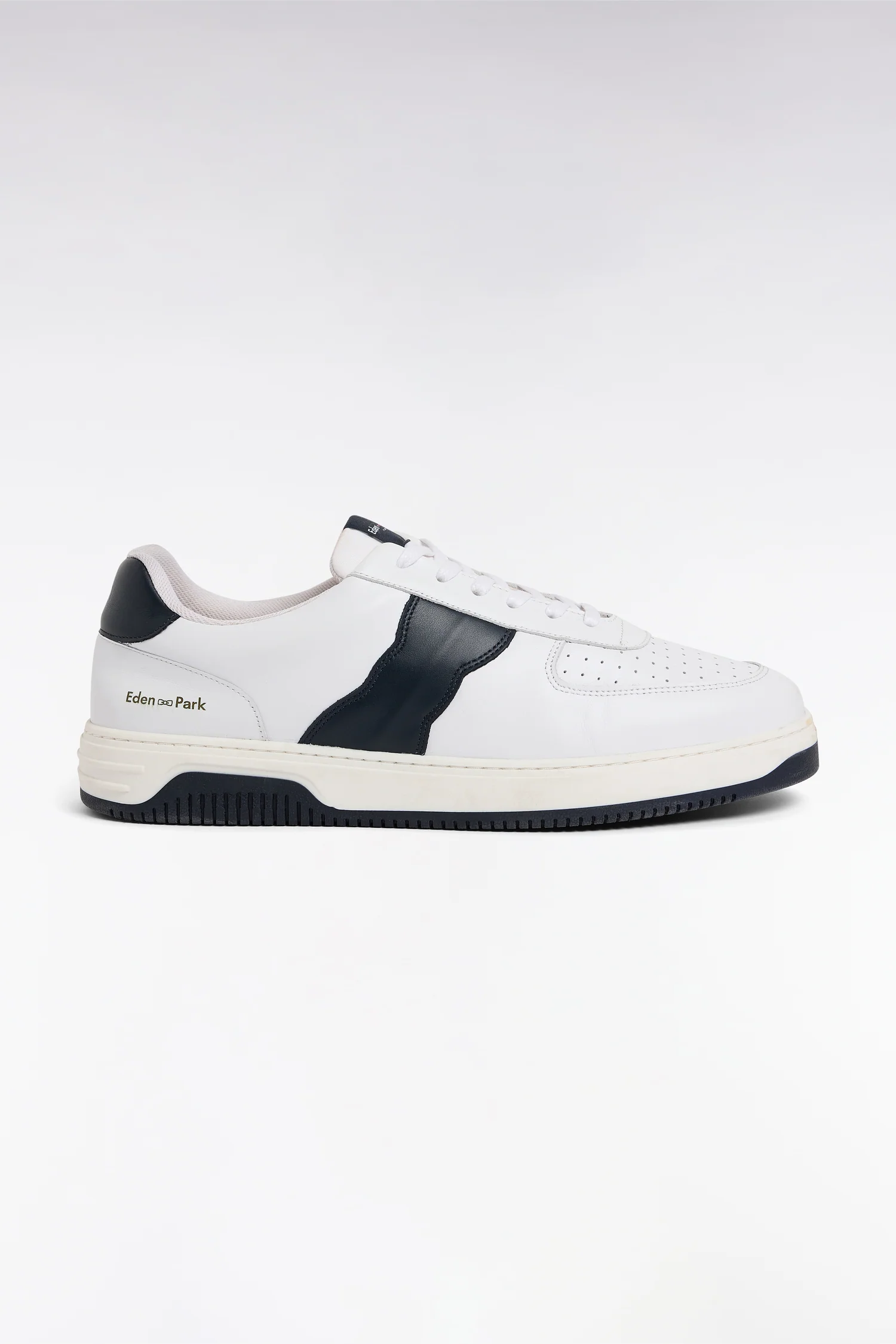 Sneakers en cuir bicolores
