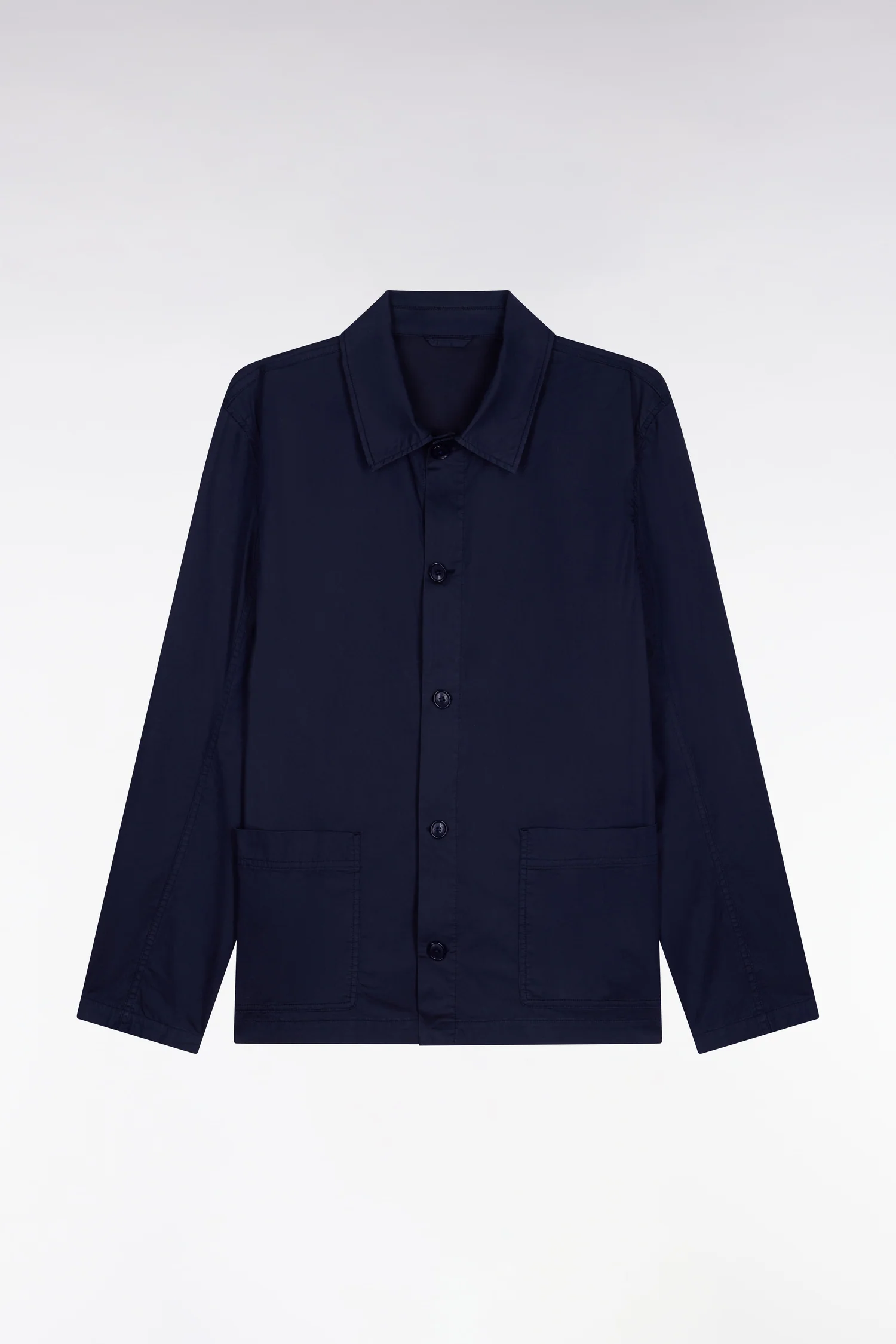 Surchemise en lyocell et coton stretch marine - Image 2