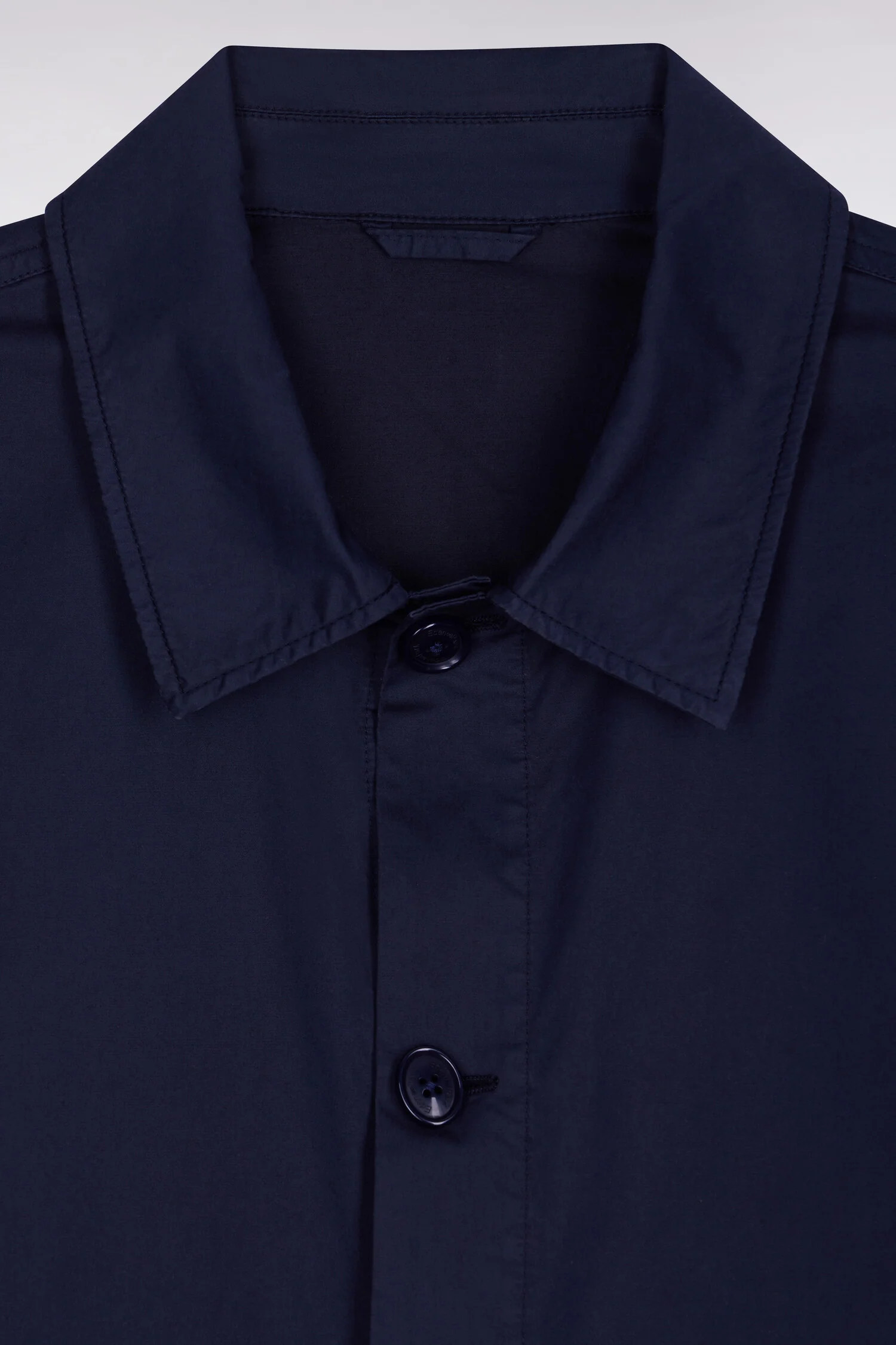 Surchemise en lyocell et coton stretch marine - Image 4