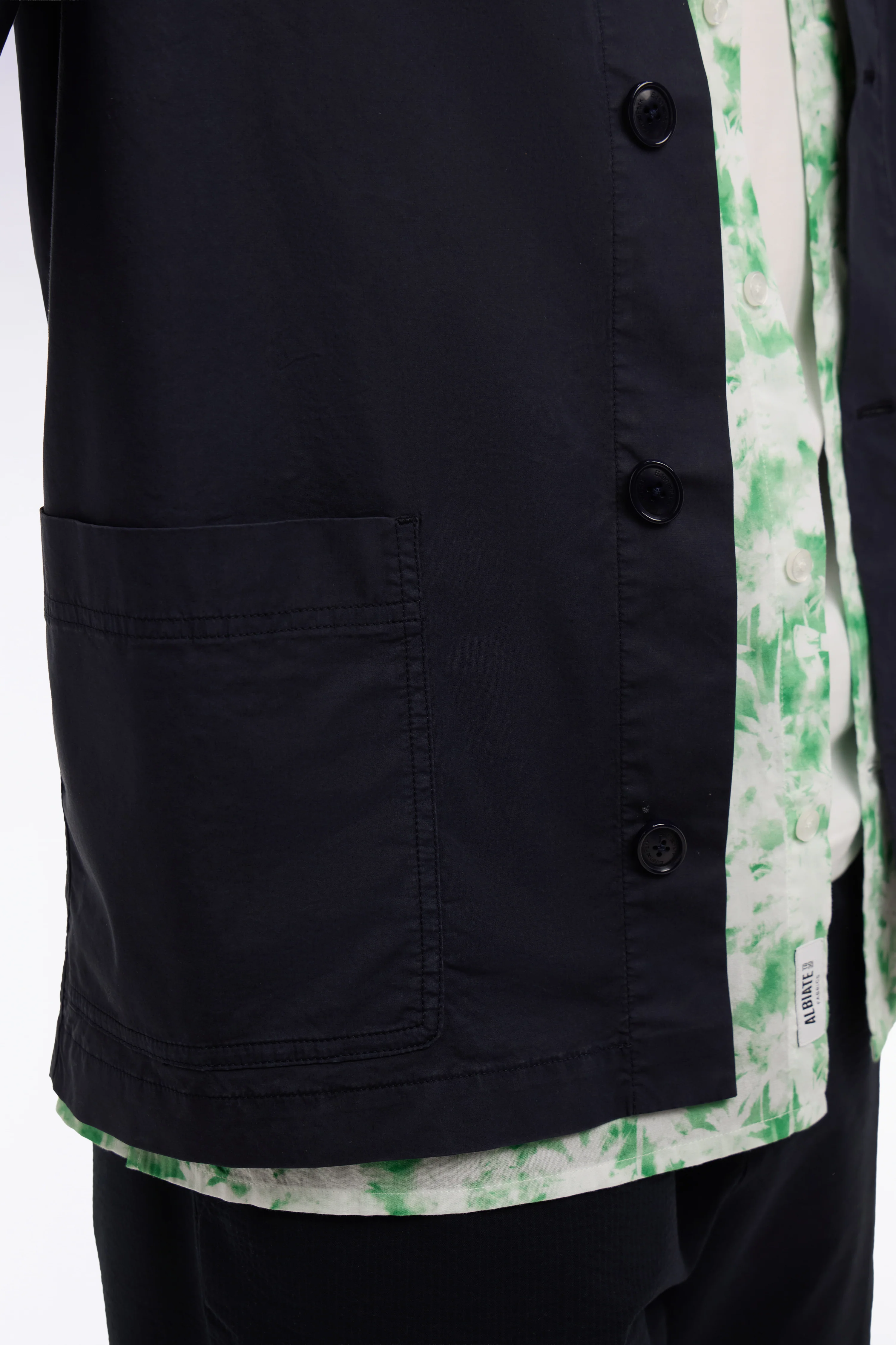 Surchemise en lyocell et coton stretch marine - Image 6