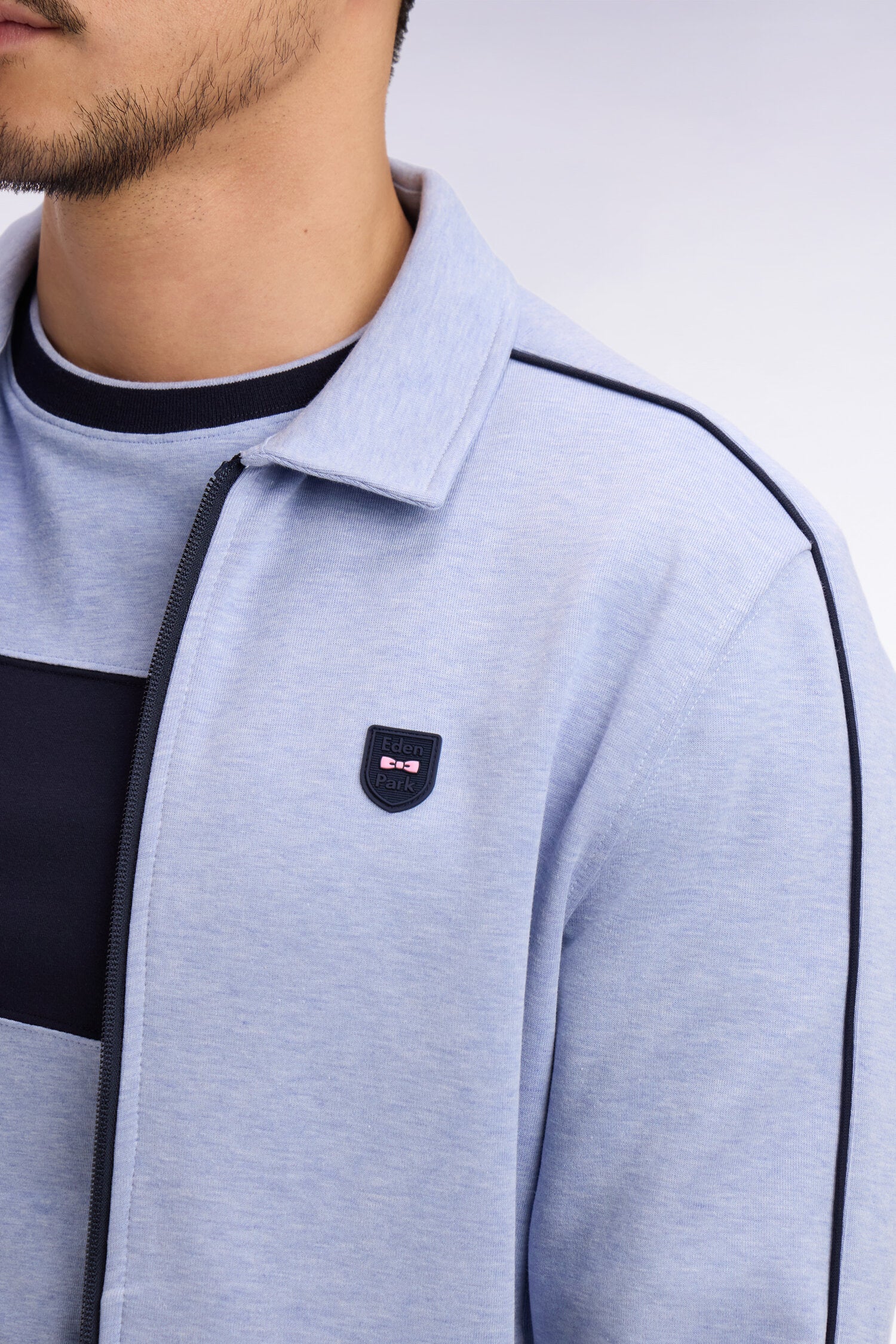 Sweatshirt blouson en molleton bleu ciel - Image 4