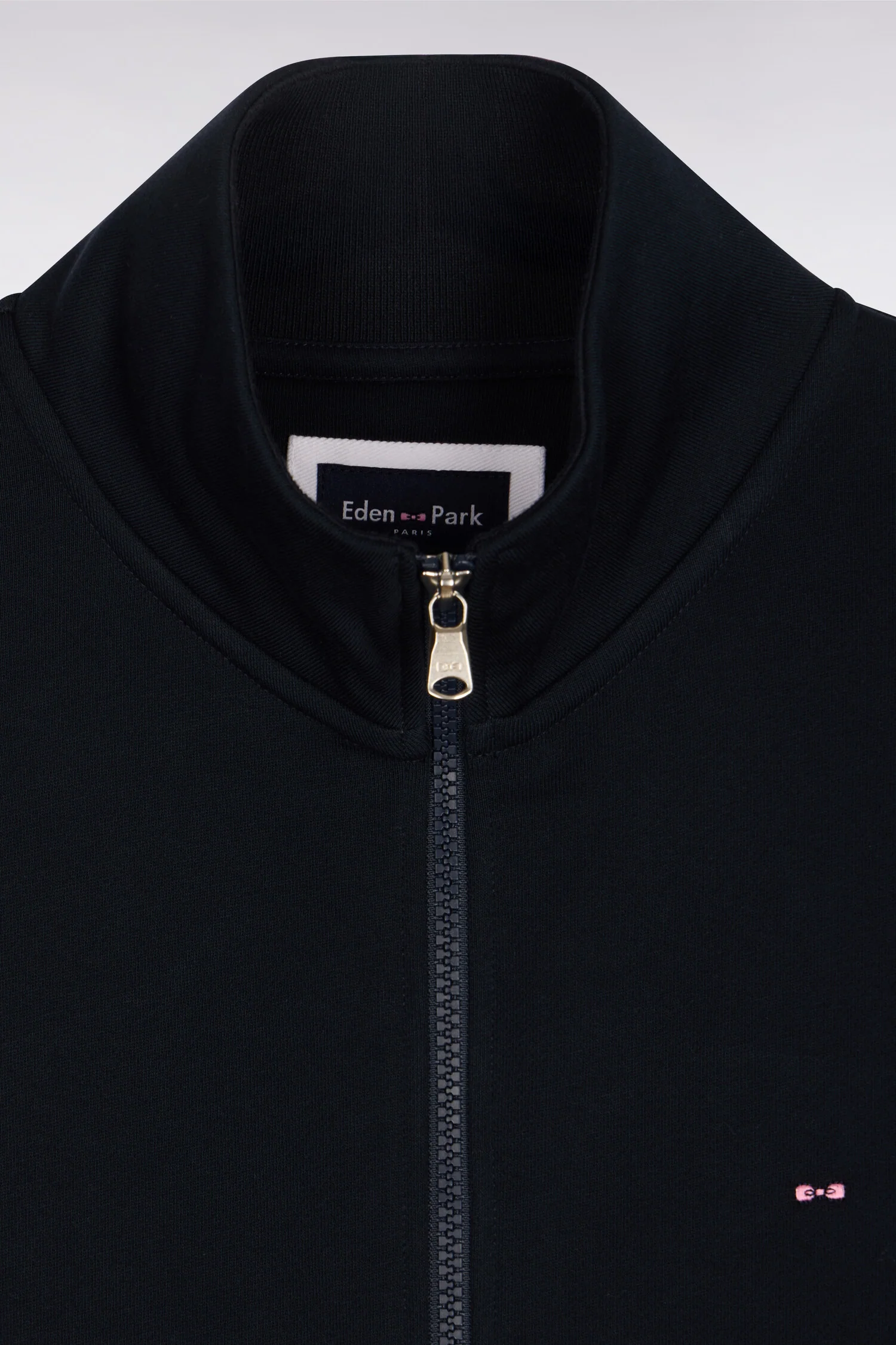 Sweatshirt zippé en molleton coton marine - Image 6