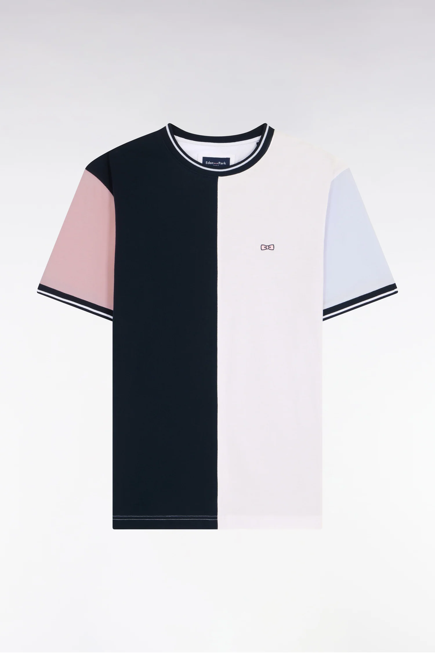 T-shirt Ă manches courtes en coton colorblock coupe regular - Image 2