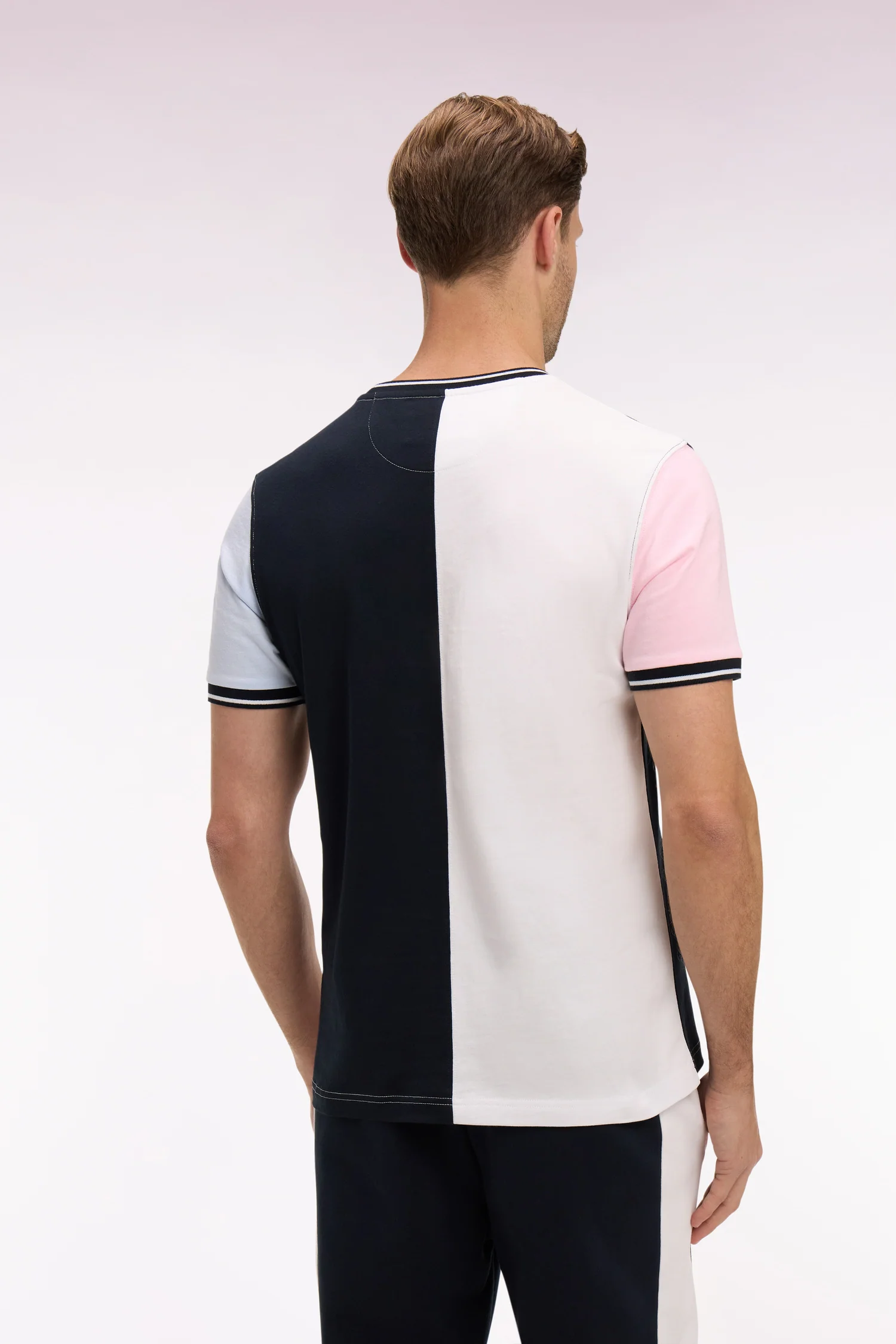 T-shirt Ă manches courtes en coton colorblock coupe regular - Image 5
