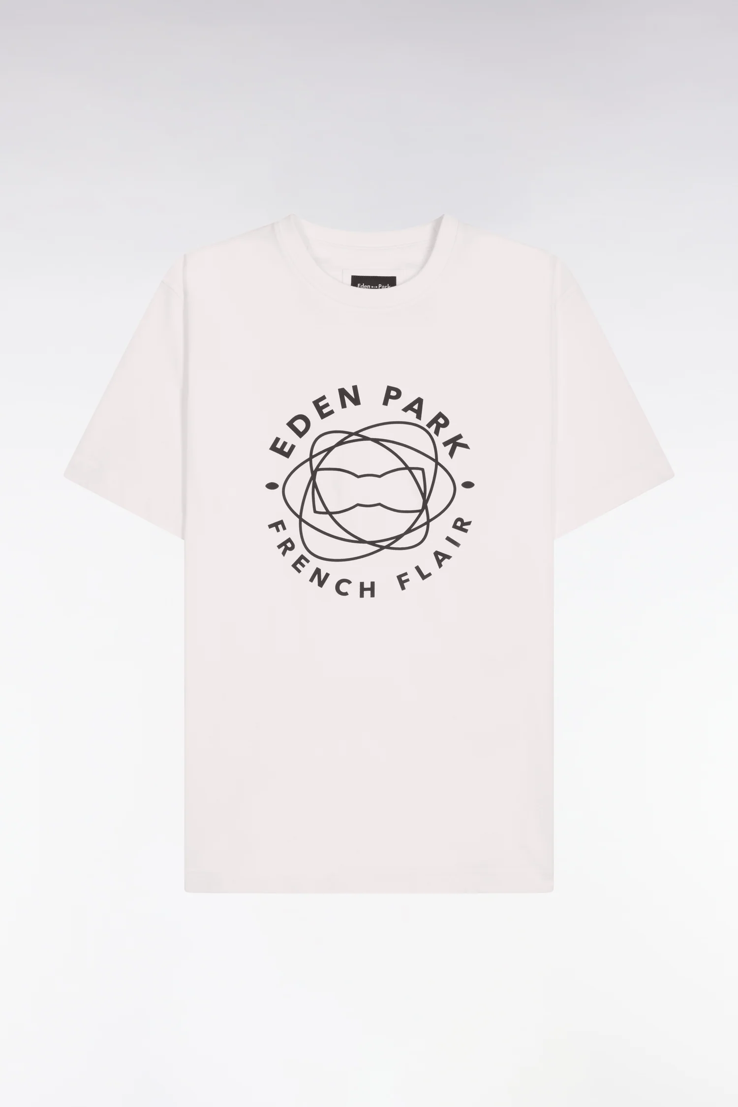 T-shirt à manches courtes en coton écru sérigraphié coupe regular - Image 2