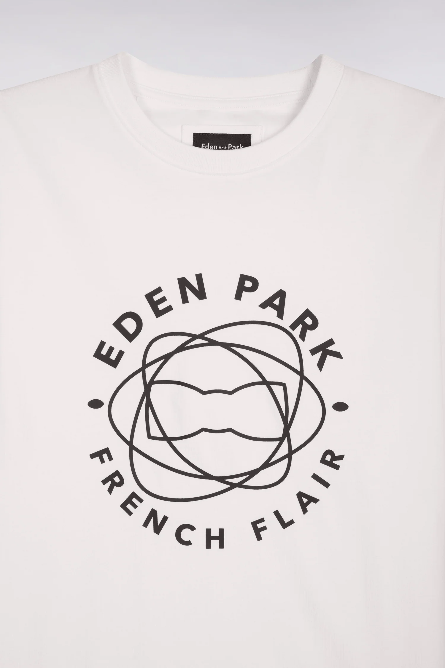 T-shirt à manches courtes en coton écru sérigraphié coupe regular - Image 6