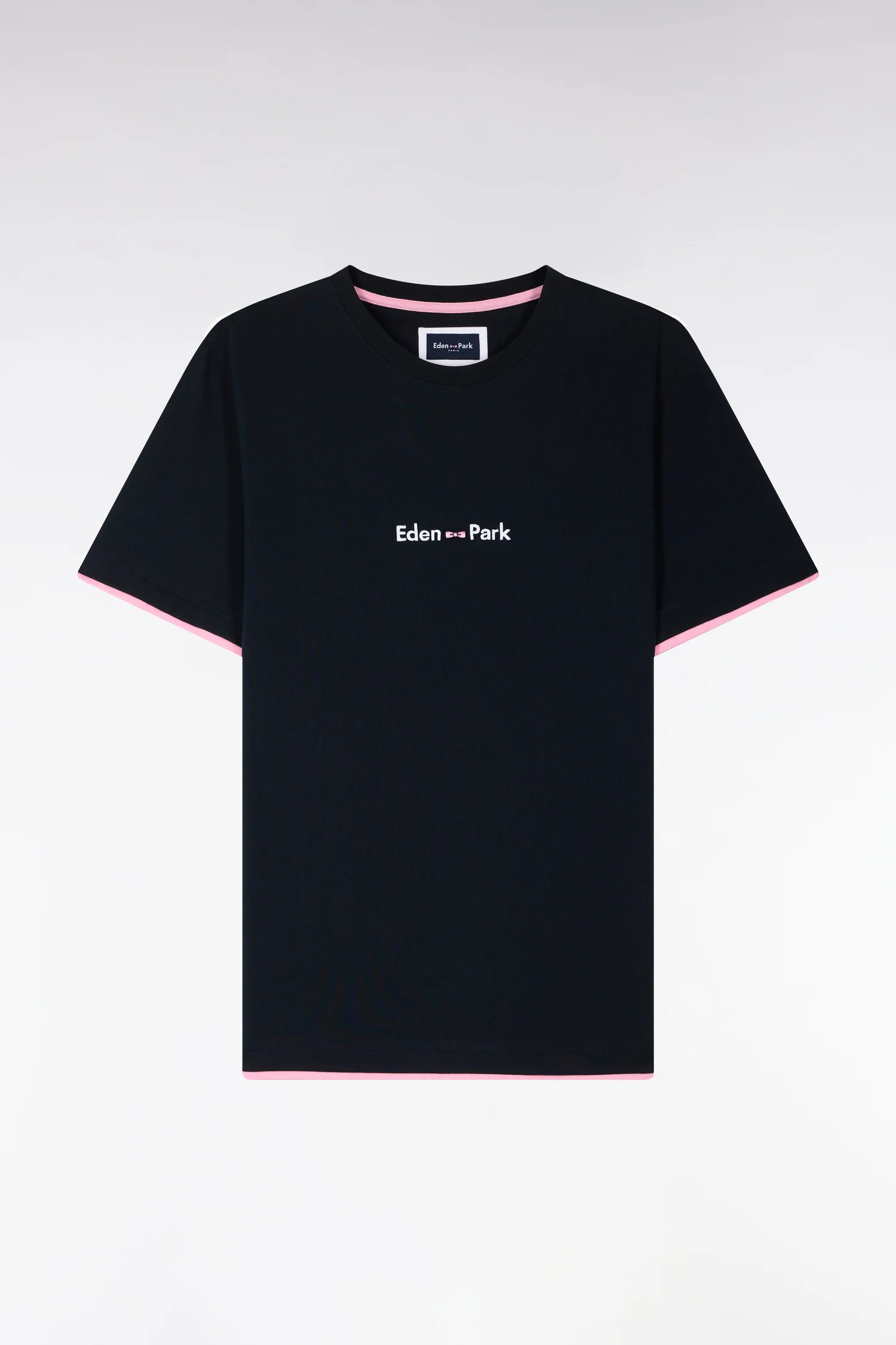 T-shirt Ă manches courtes en coton marine broderie Eden Park coupe regular - Image 2