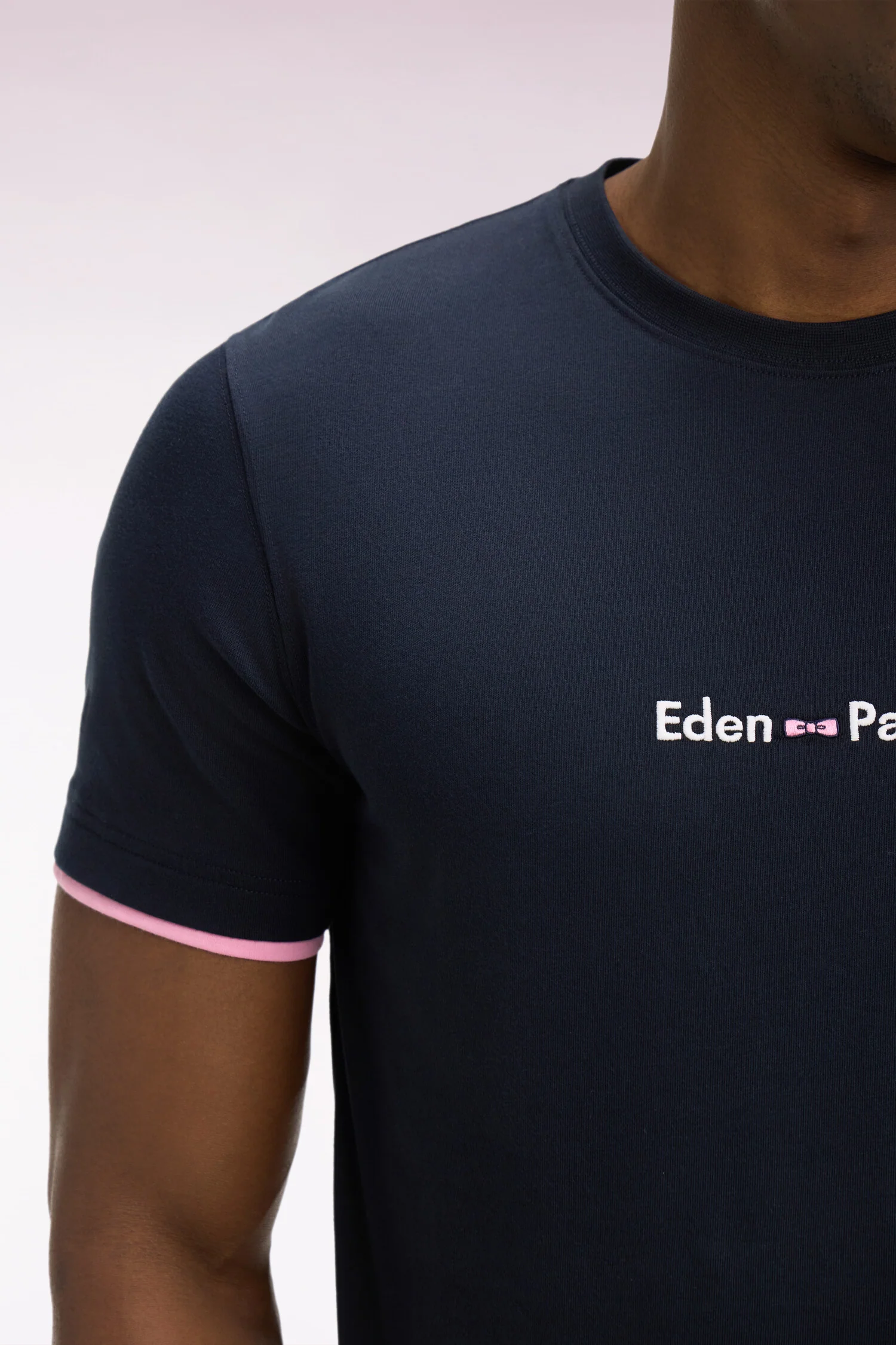 T-shirt Ă manches courtes en coton marine broderie Eden Park coupe regular - Image 4