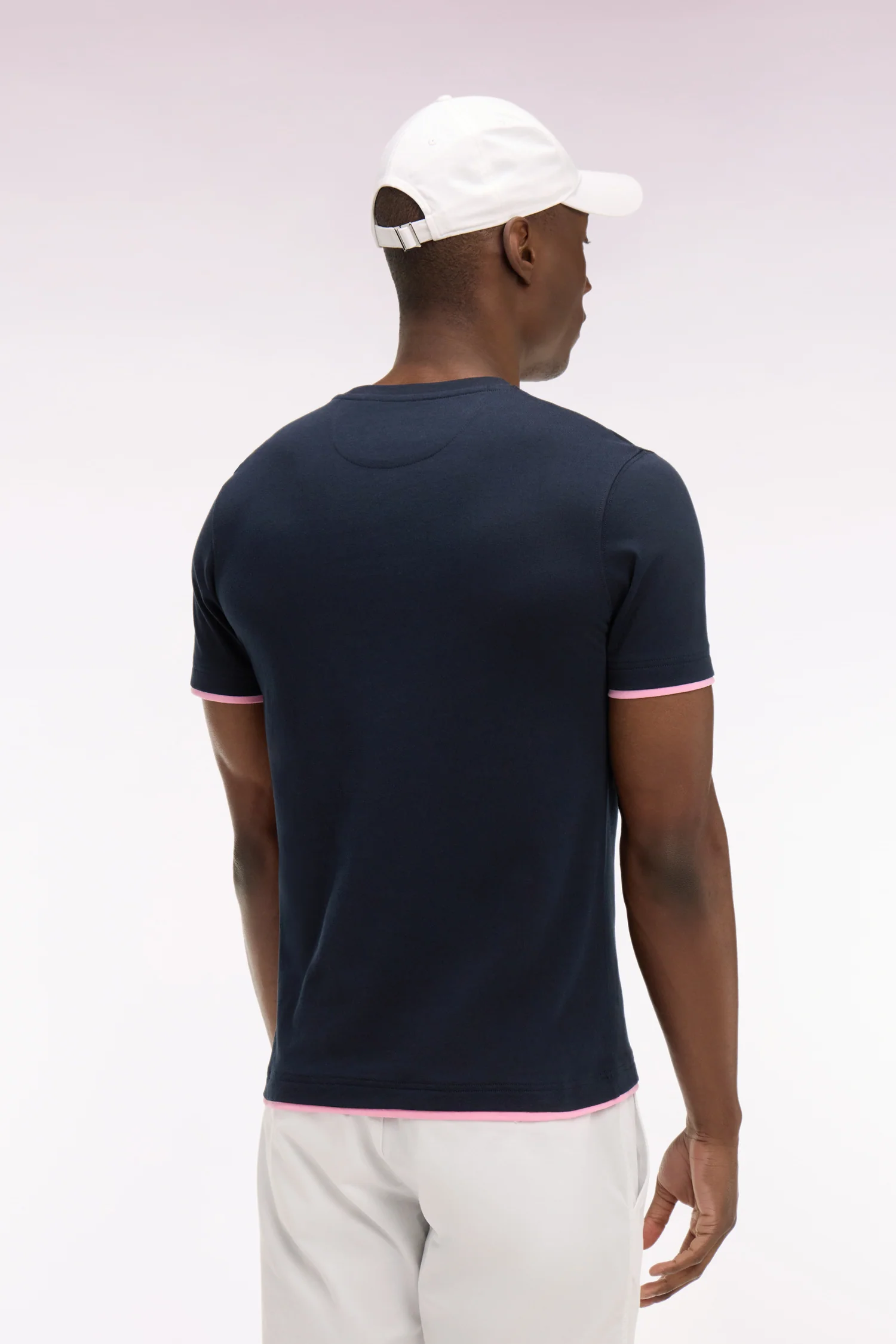 T-shirt Ă manches courtes en coton marine broderie Eden Park coupe regular - Image 5