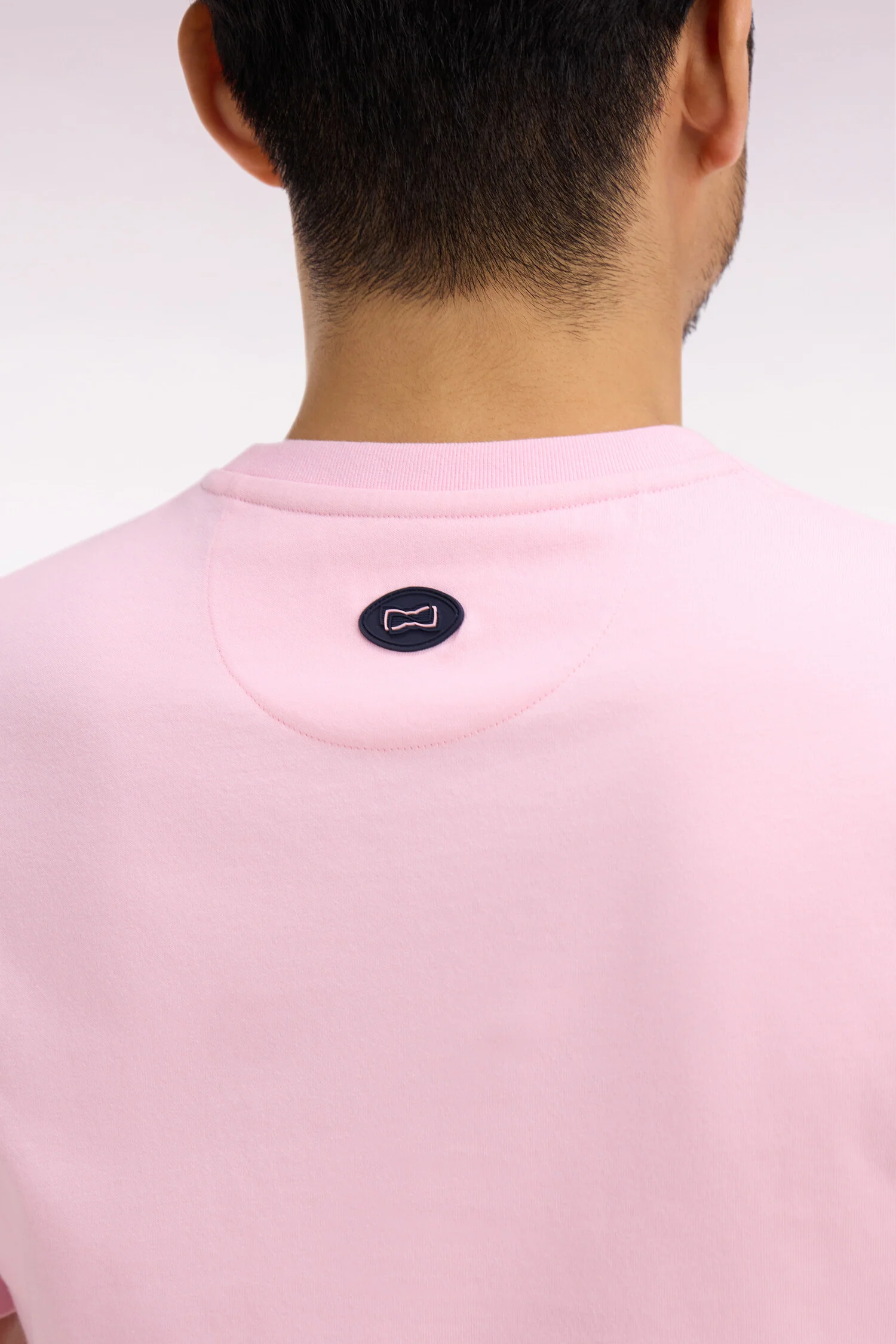T-shirt à manches courtes en coton rose sérigraphie Eden Park coupe regular - Image 4