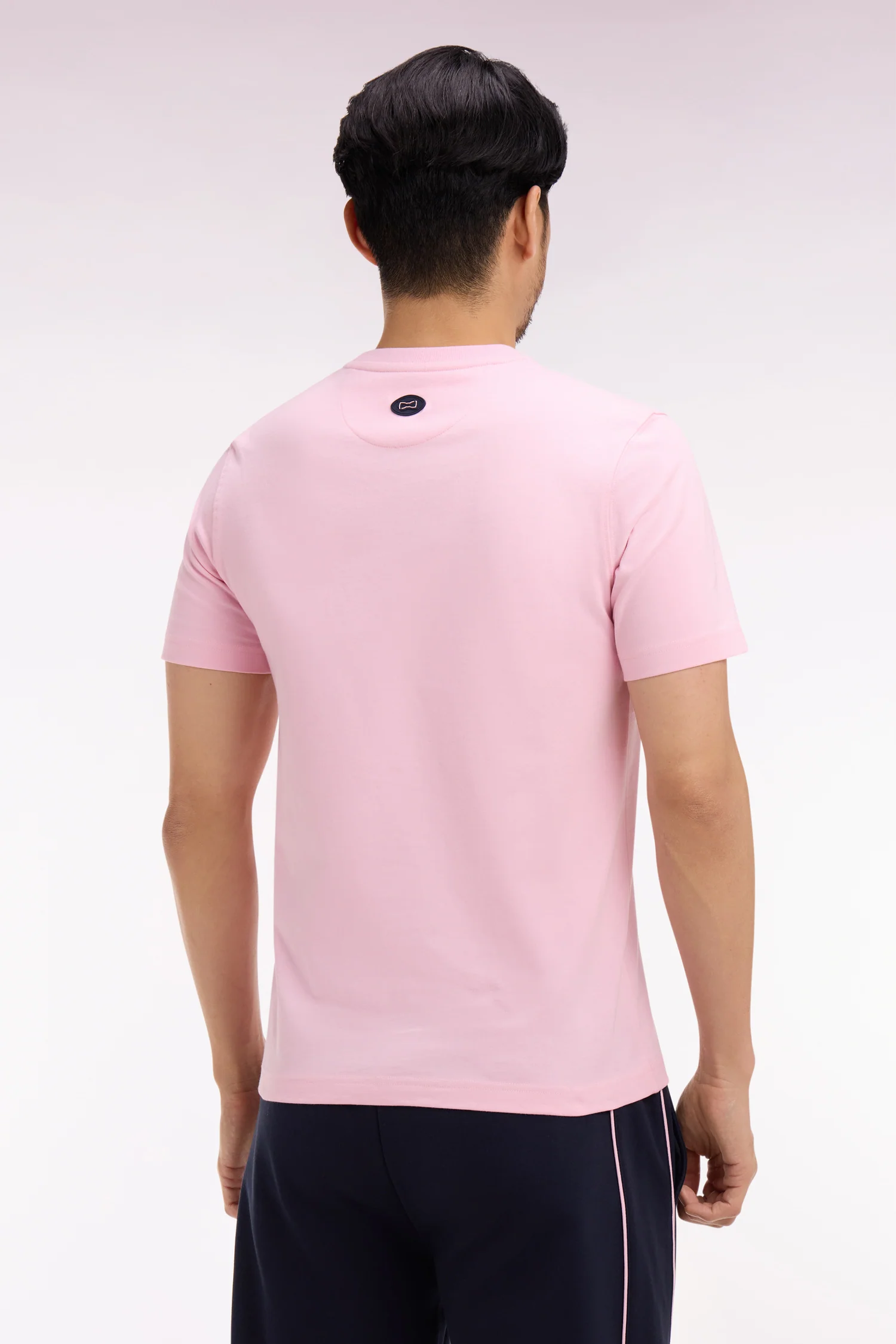 T-shirt à manches courtes en coton rose sérigraphie Eden Park coupe regular - Image 5