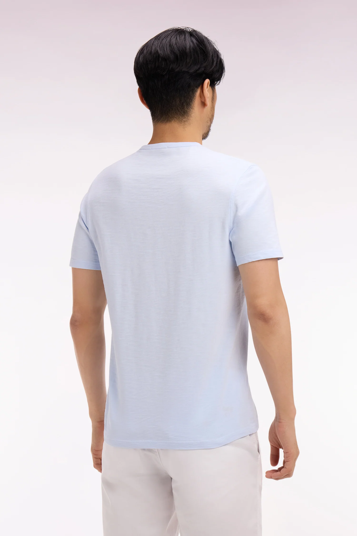 T-shirt Ă manches courtes en jersey de coton slub ciel coupe regular - Image 5