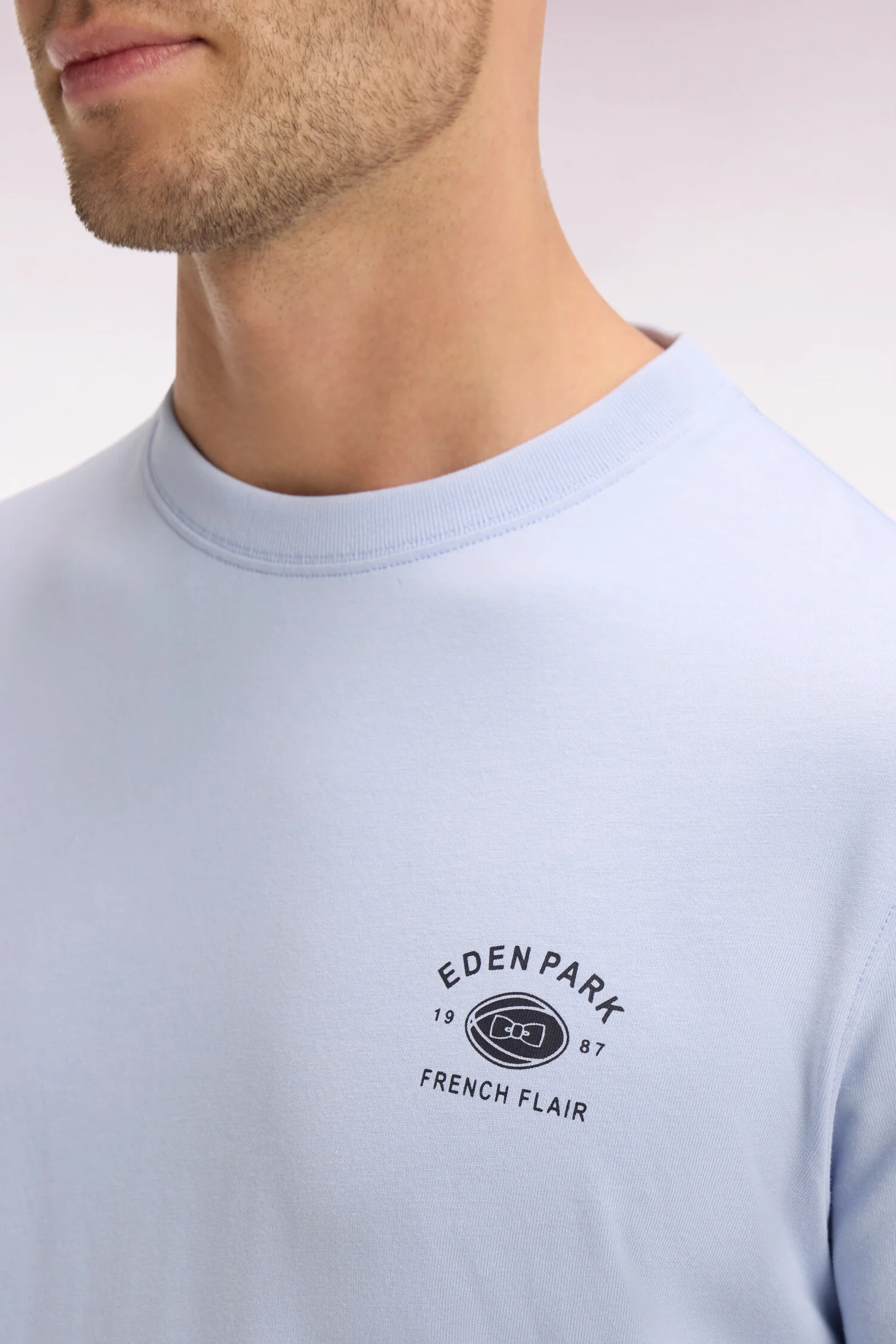T-shirt à manches courtes sérigraphié gris clair coupe regular - Image 4